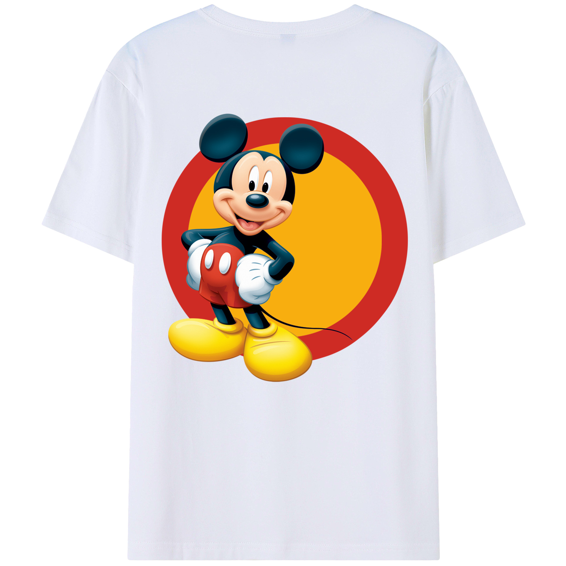 （画像用） ミッキーマウス Mickey Mouse 綿100％半袖Tシャツ（背面プリント）