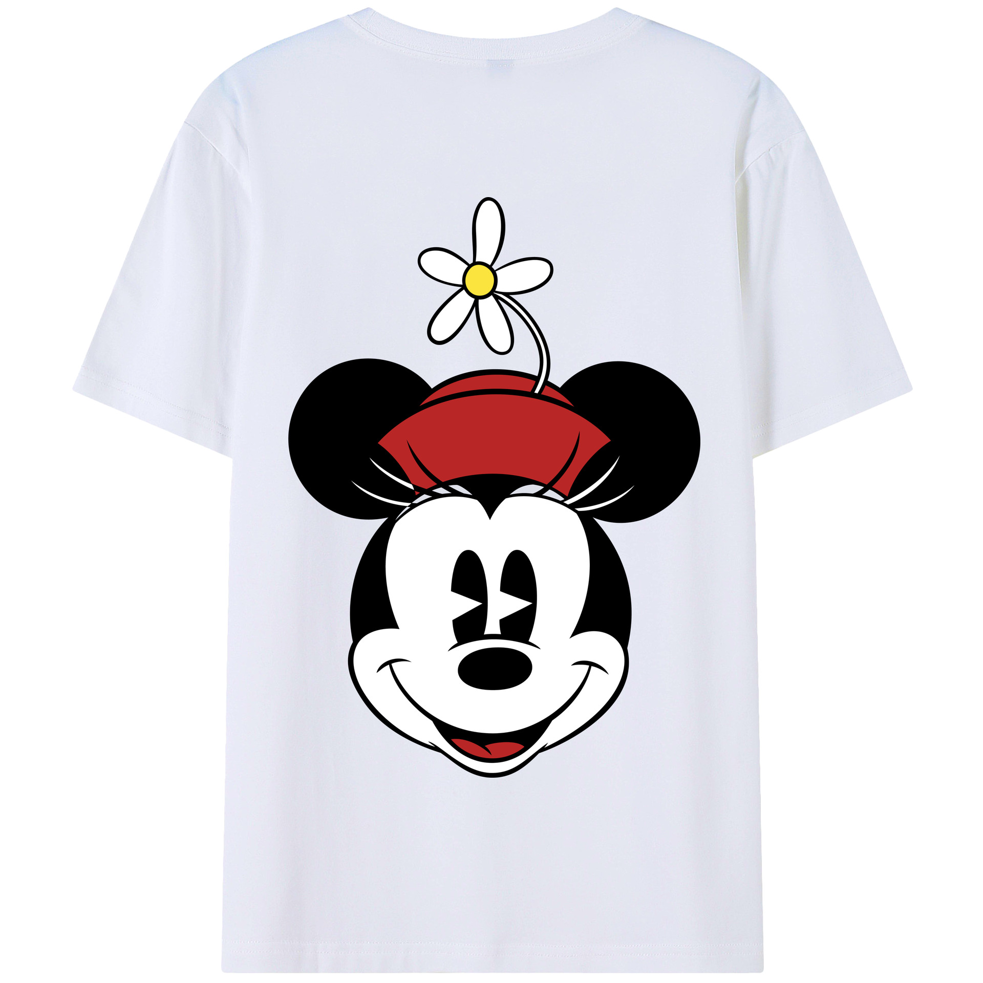 （画像用） ミッキーマウス Mickey Mouse 綿100％半袖Tシャツ（背面プリント）