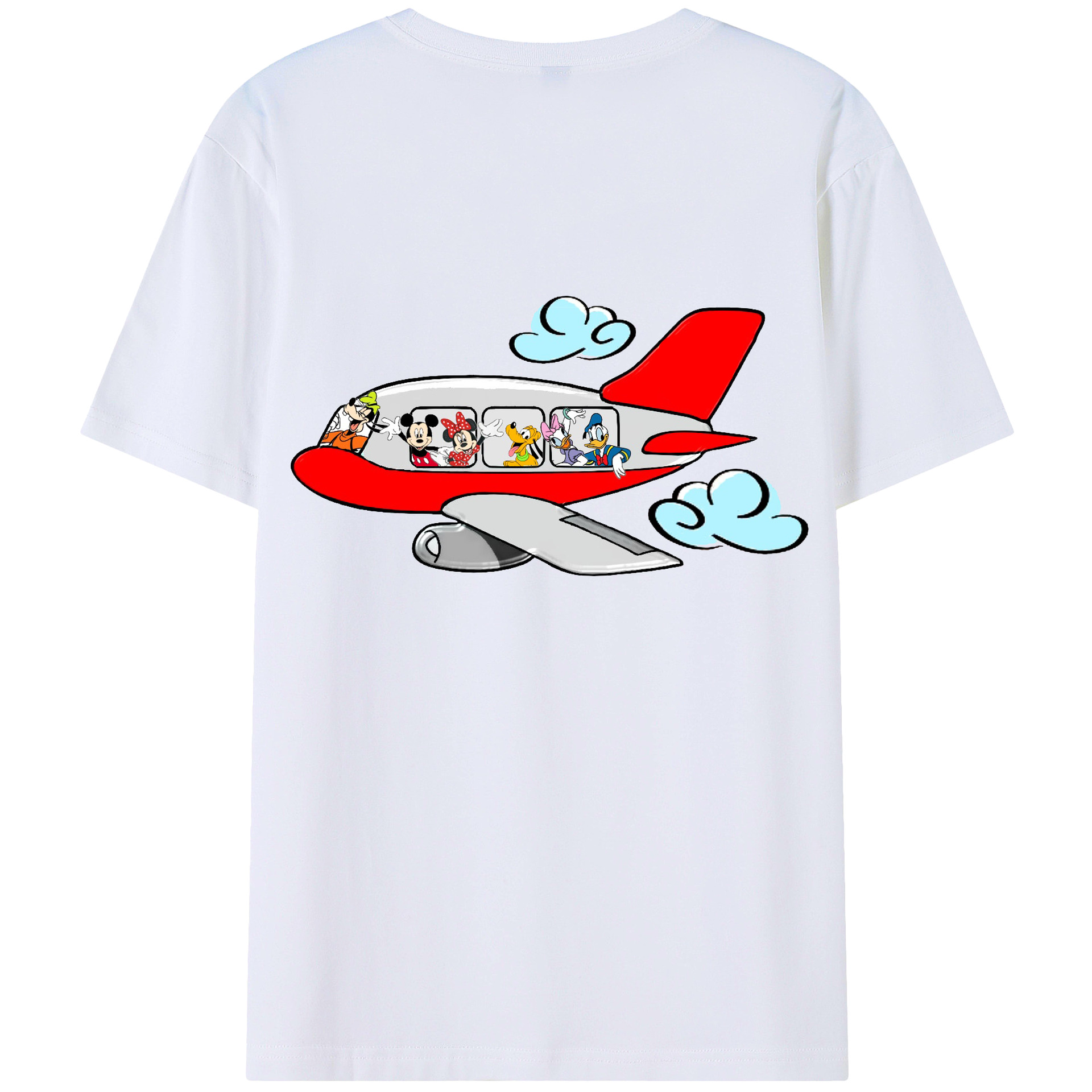 （画像用） ミッキーマウス Mickey Mouse 綿100％半袖Tシャツ（背面プリント）