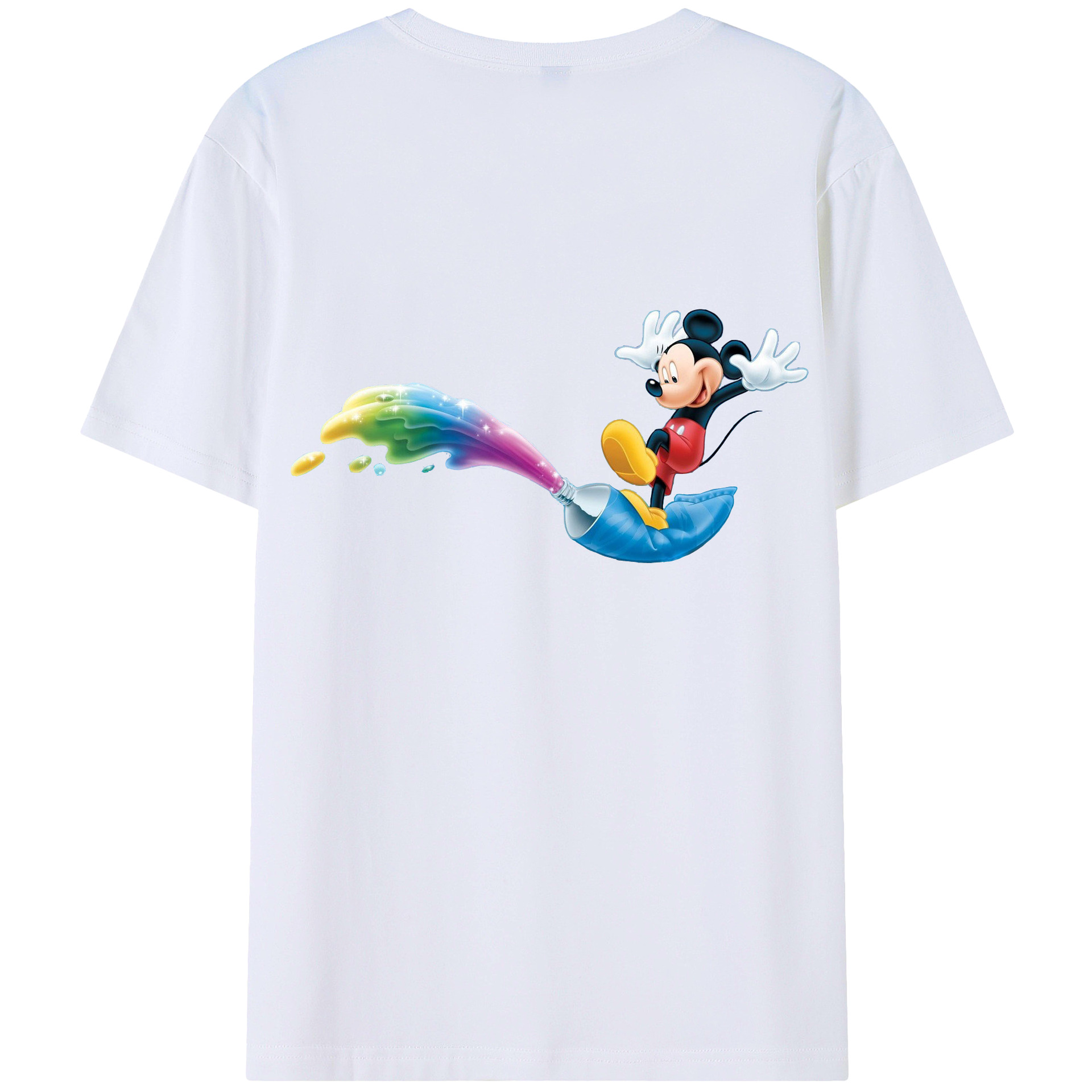 （画像用） ミッキーマウス Mickey Mouse 綿100％半袖Tシャツ（背面プリント）