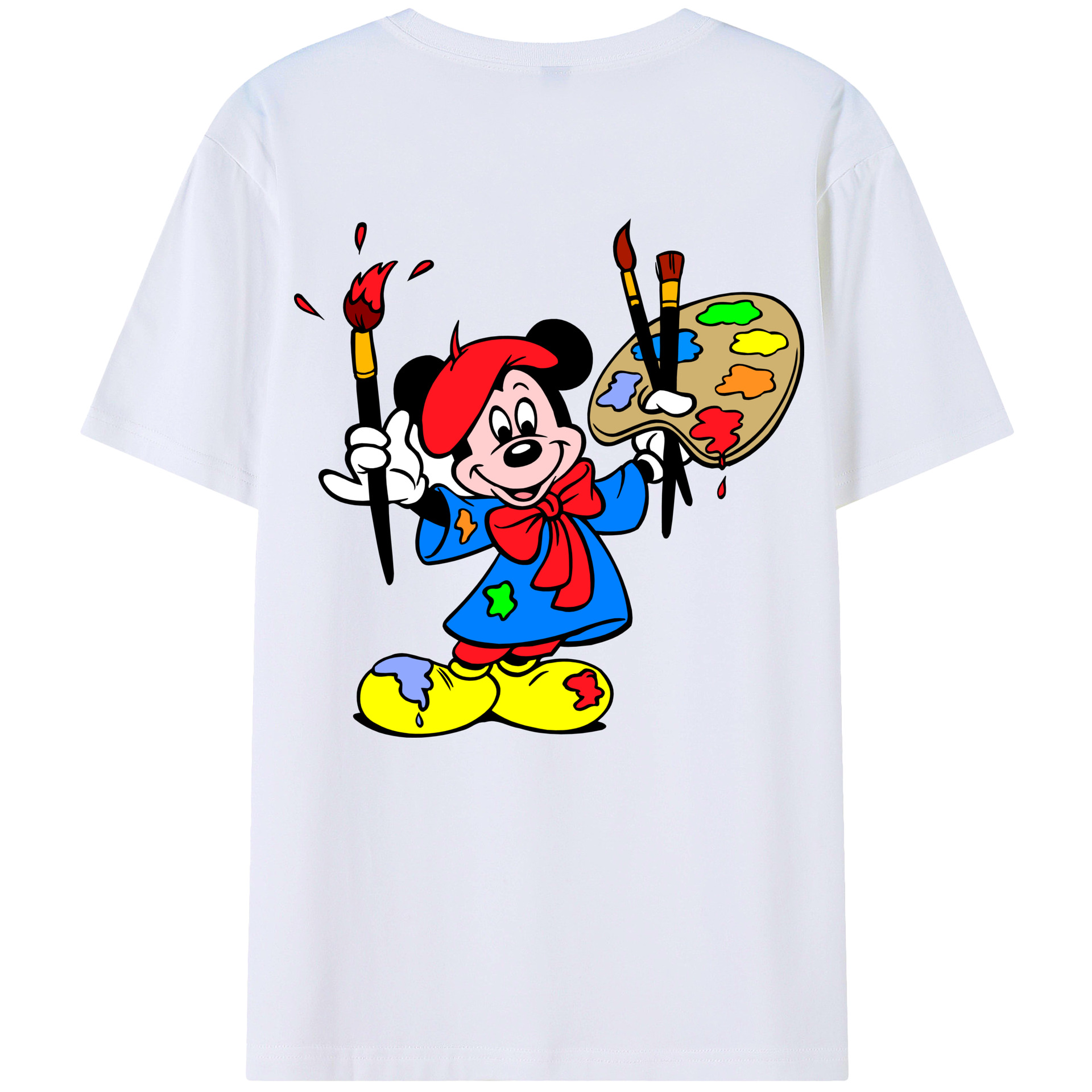 （画像用） ミッキーマウス Mickey Mouse 綿100％半袖Tシャツ（背面プリント）