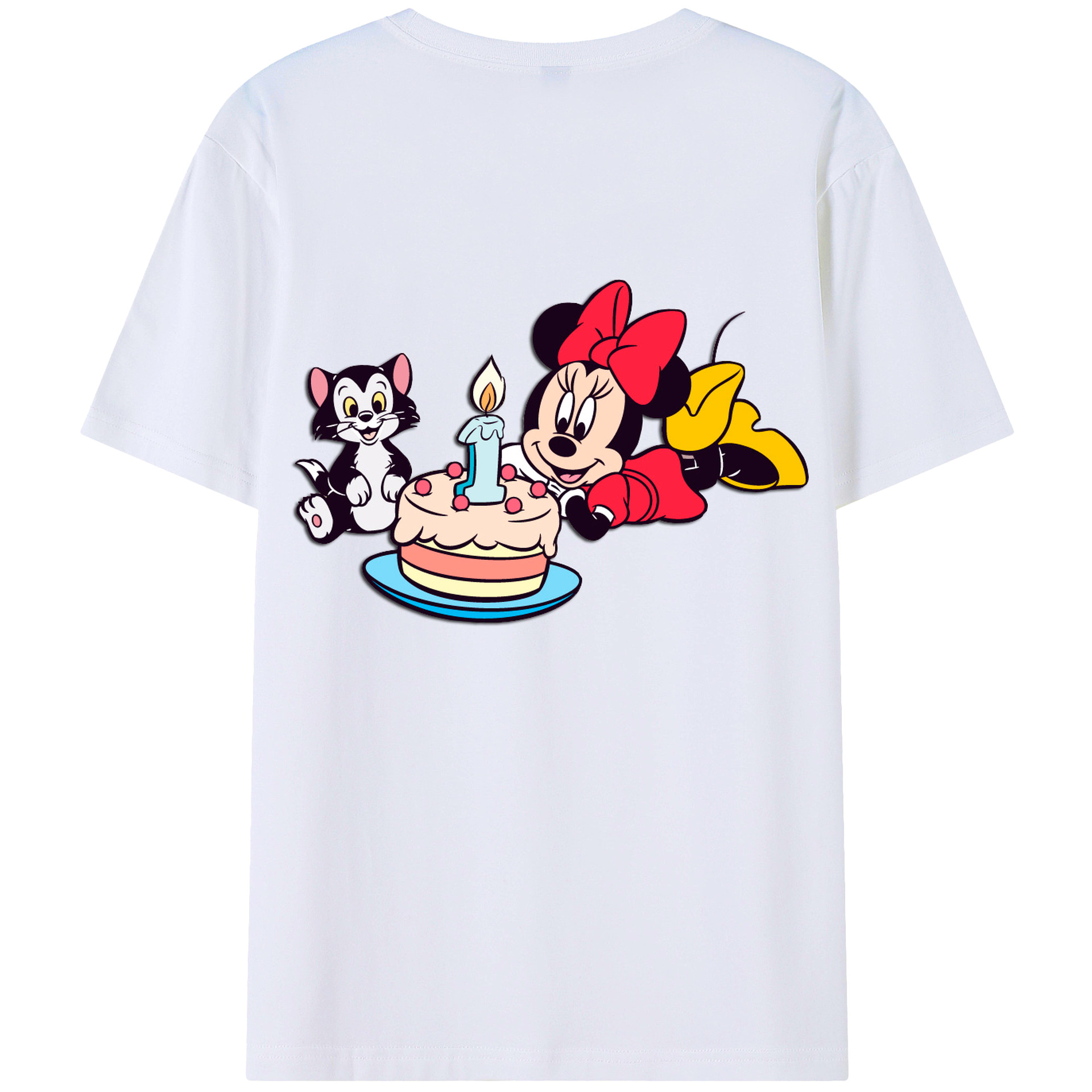 （画像用） ミッキーマウス Mickey Mouse 綿100％半袖Tシャツ（背面プリント）