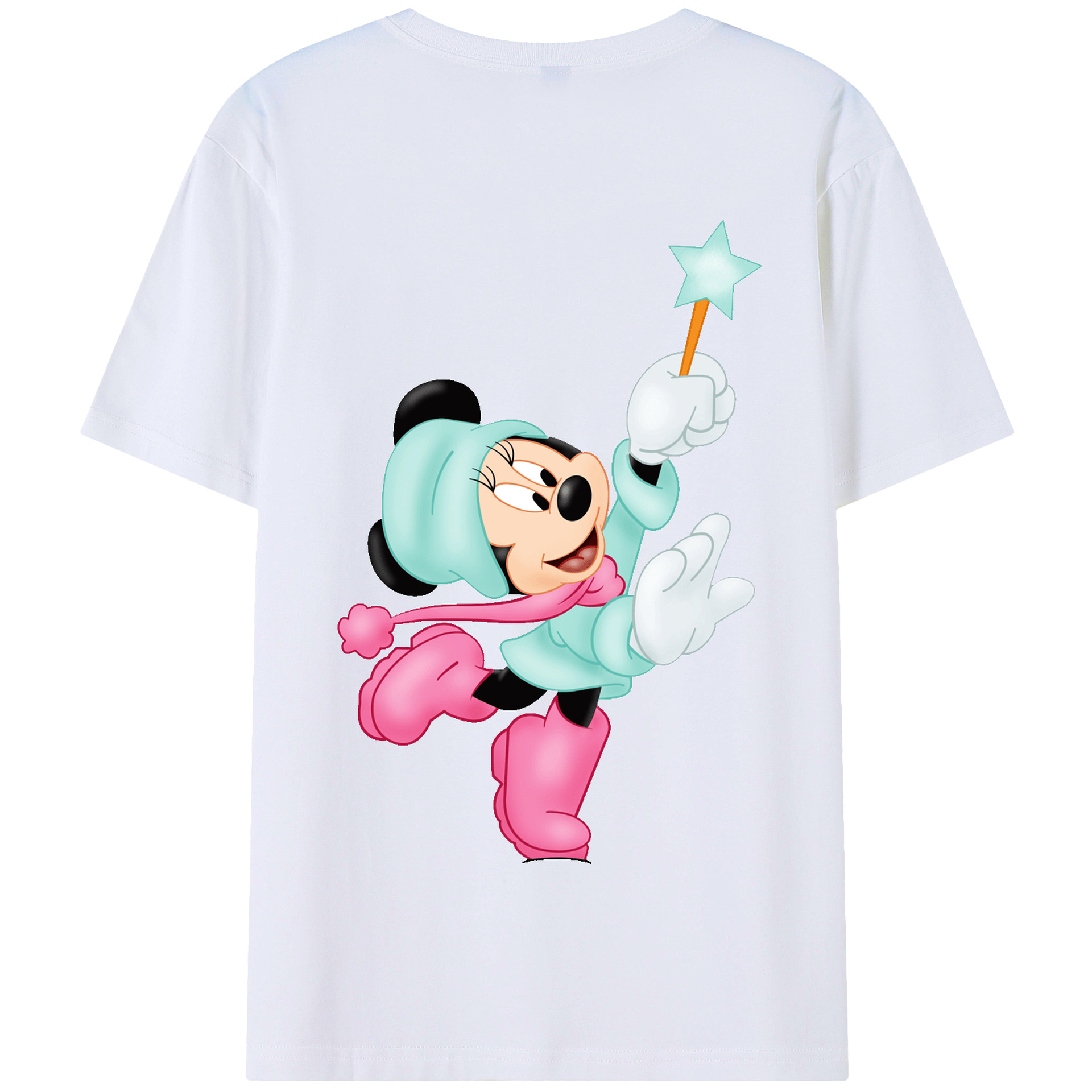 （画像用） ミッキーマウス Mickey Mouse 綿100％半袖Tシャツ（背面プリント）