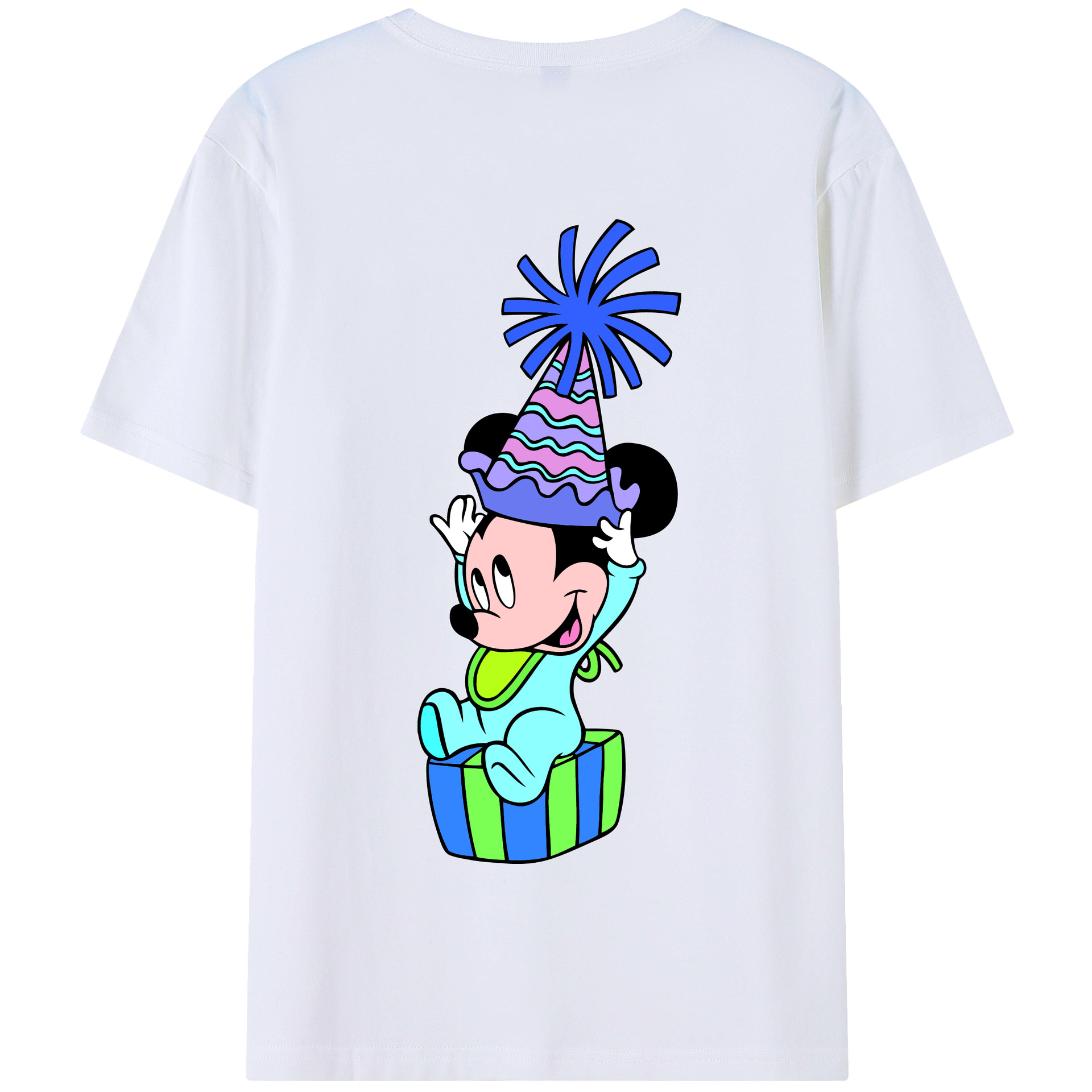 （画像用） ミッキーマウス Mickey Mouse 綿100％半袖Tシャツ（背面プリント）