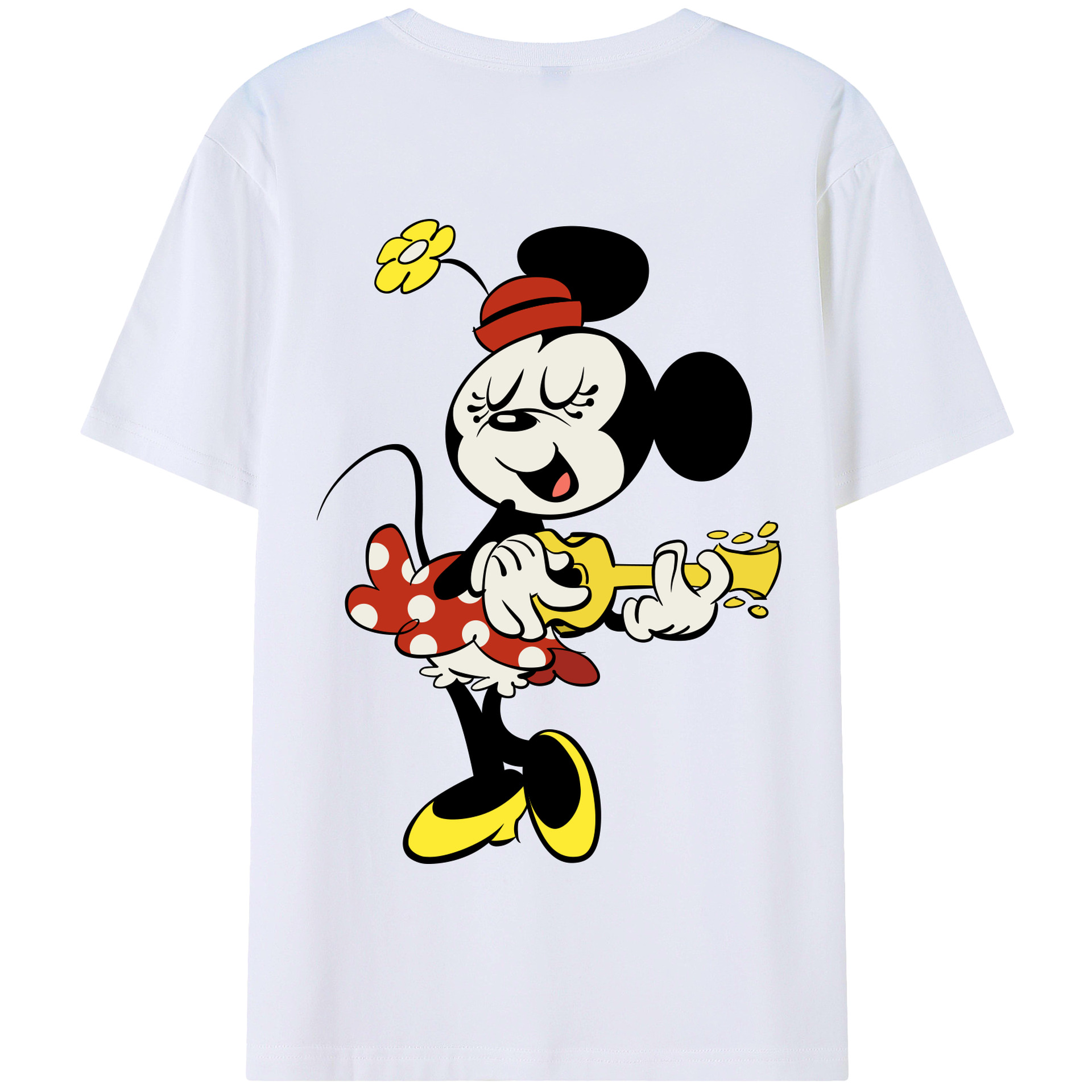 （画像用） ミッキーマウス Mickey Mouse 綿100％半袖Tシャツ（背面プリント）