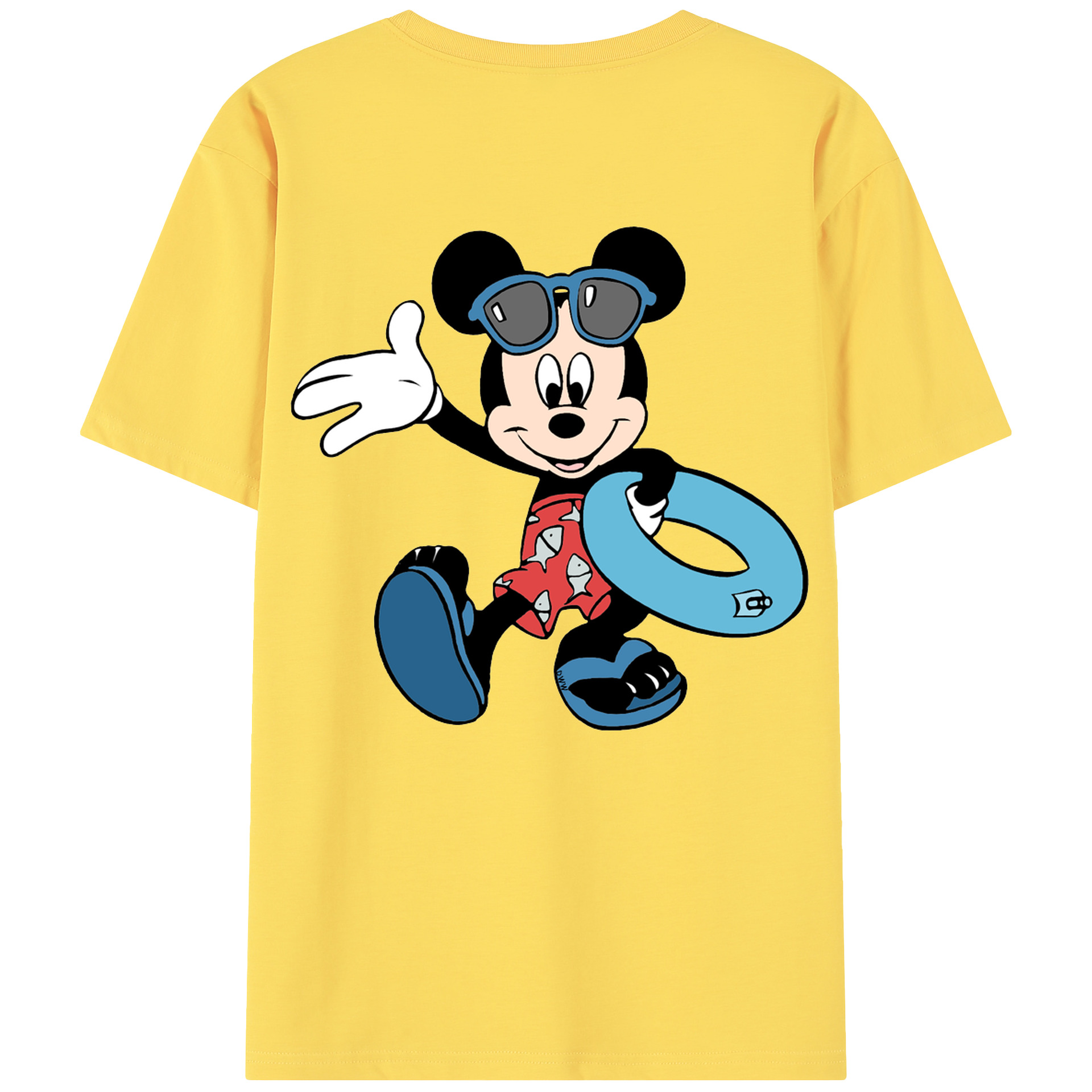 （画像用） ミッキーマウス Mickey Mouse 綿100％半袖Tシャツ（背面プリント）