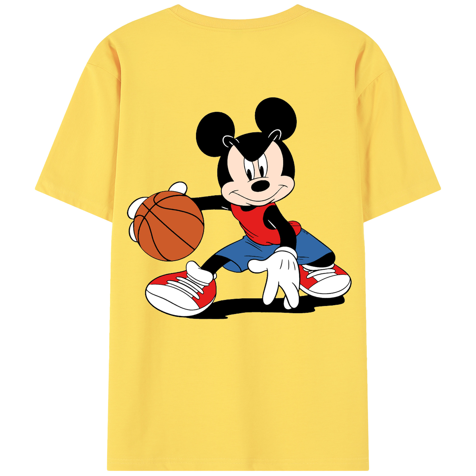 （画像用） ミッキーマウス Mickey Mouse 綿100％半袖Tシャツ（背面プリント）