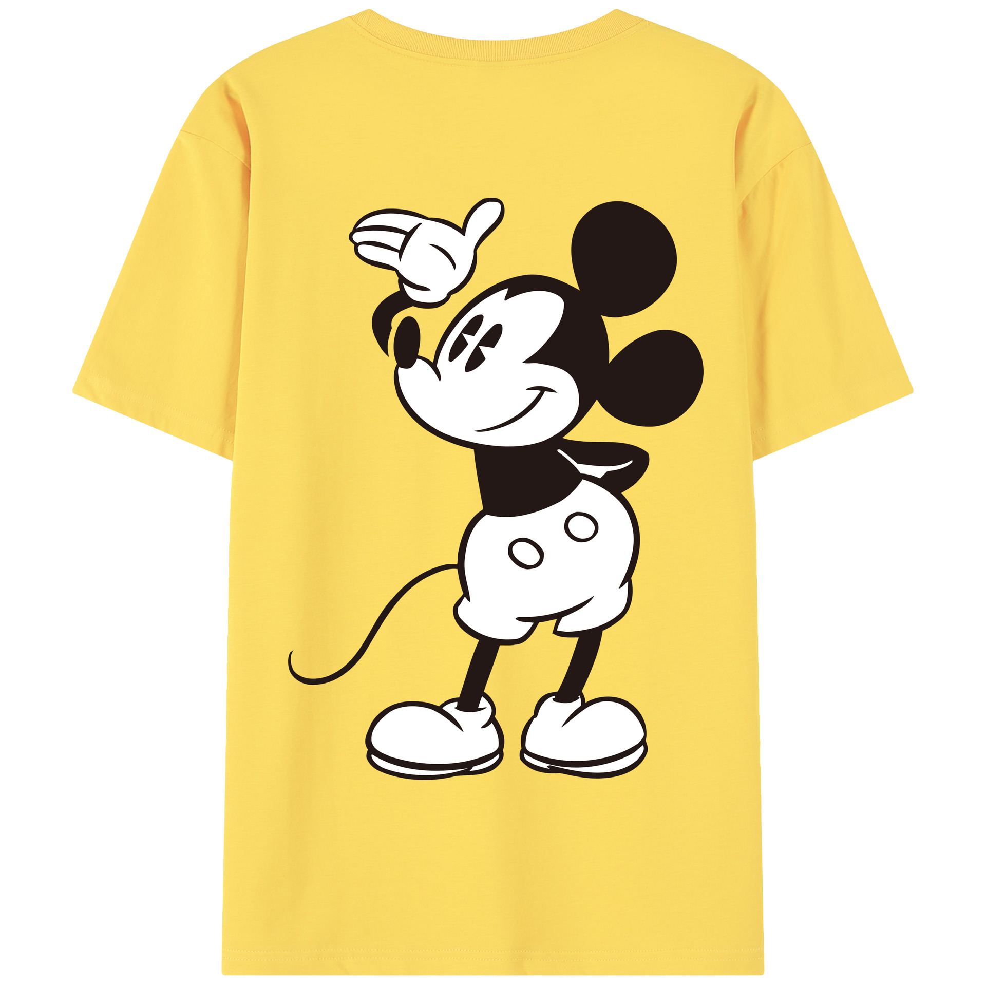 （画像用） ミッキーマウス Mickey Mouse 綿100％半袖Tシャツ（背面プリント）
