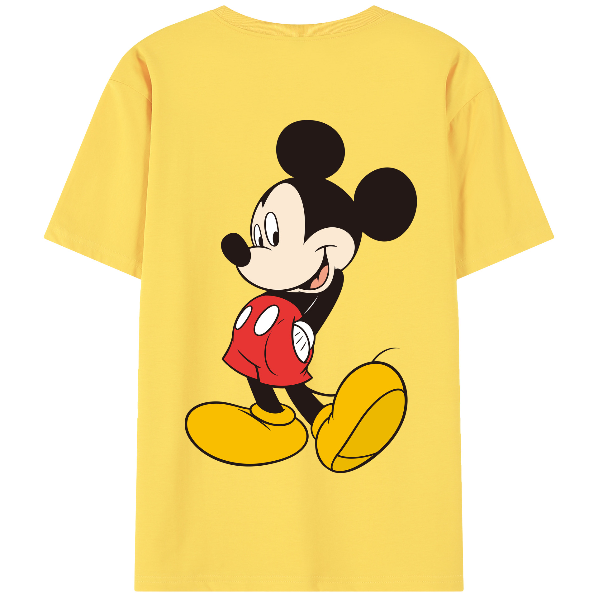 （画像用） ミッキーマウス Mickey Mouse 綿100％半袖Tシャツ（背面プリント）