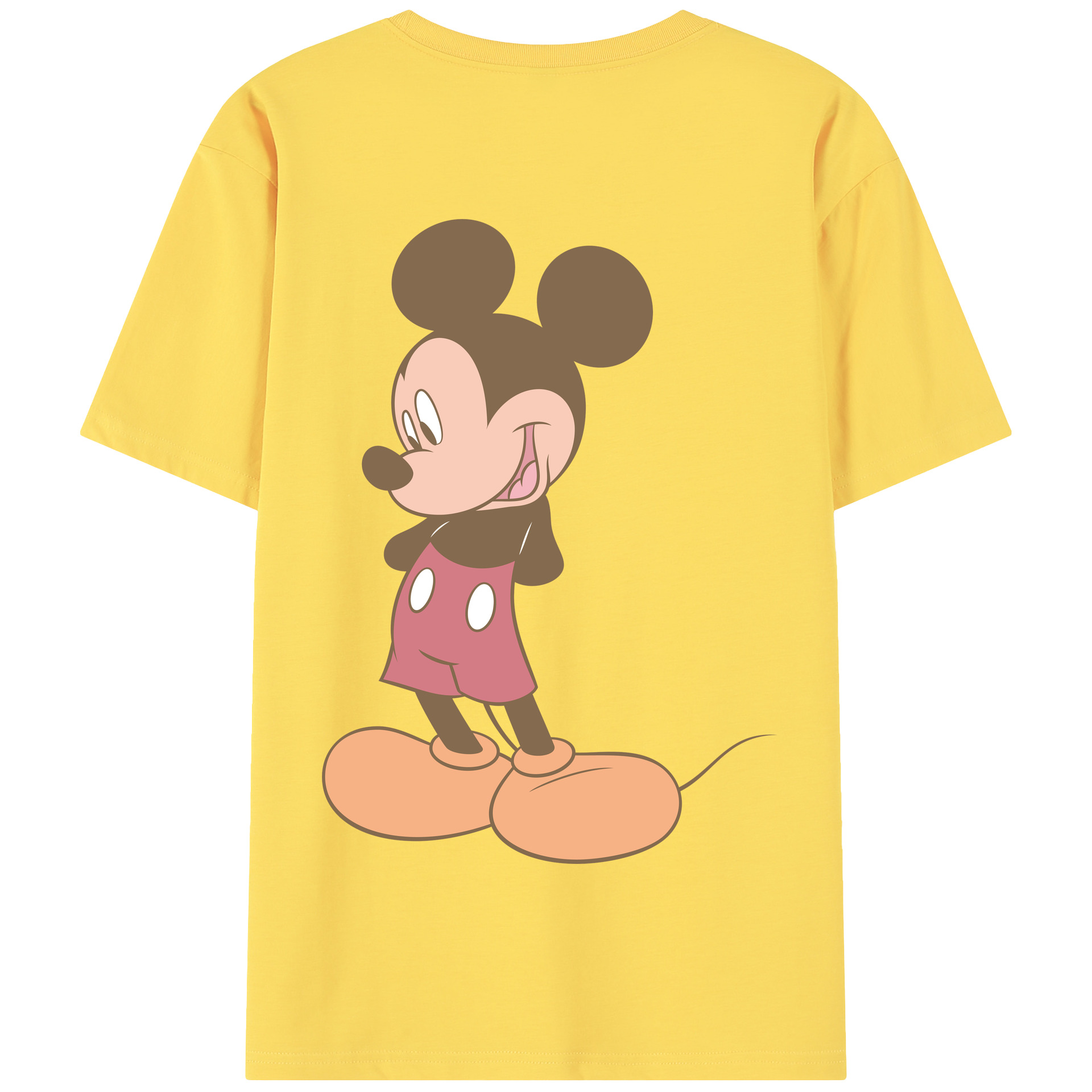 （画像用） ミッキーマウス Mickey Mouse 綿100％半袖Tシャツ（背面プリント）