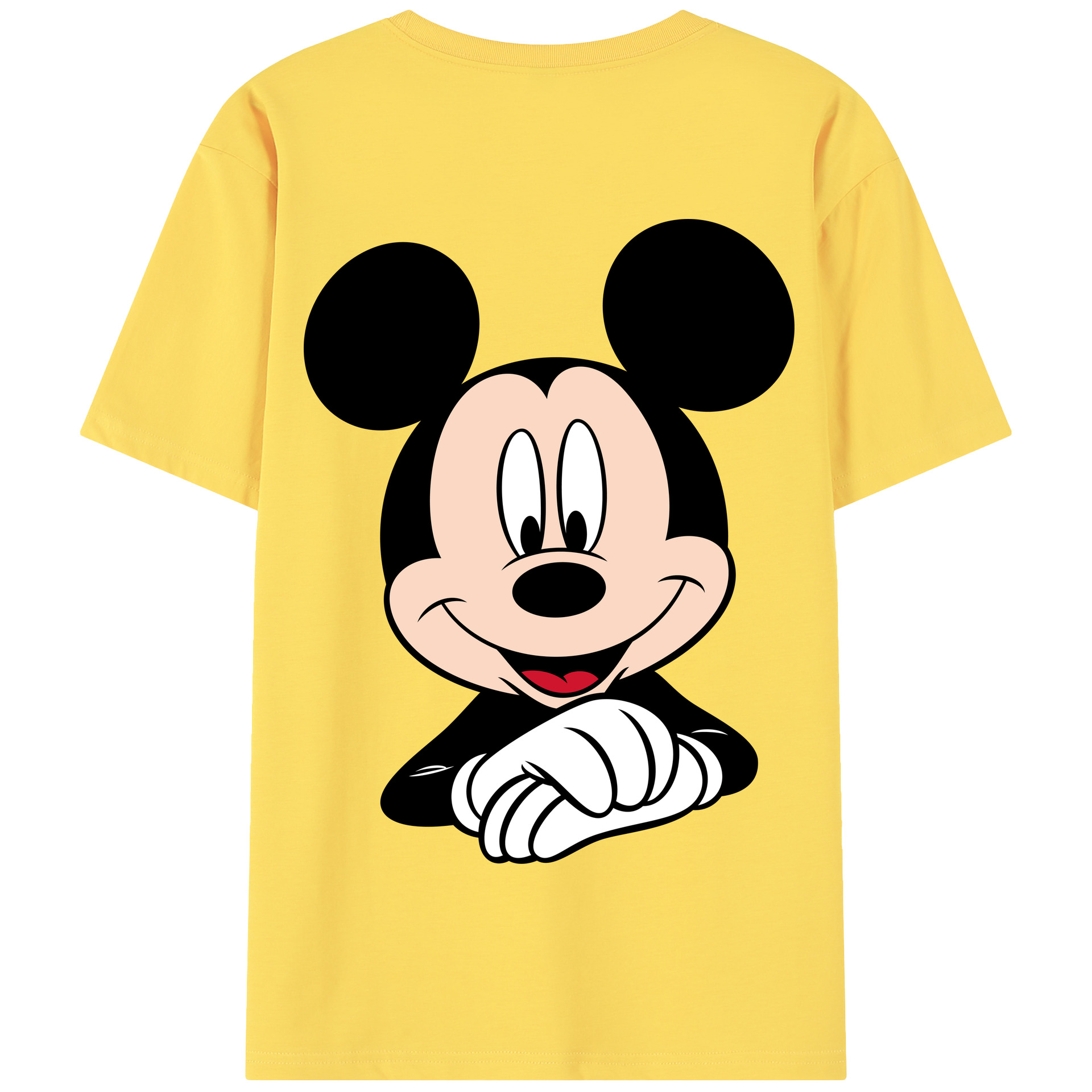 （画像用） ミッキーマウス Mickey Mouse 綿100％半袖Tシャツ（背面プリント）