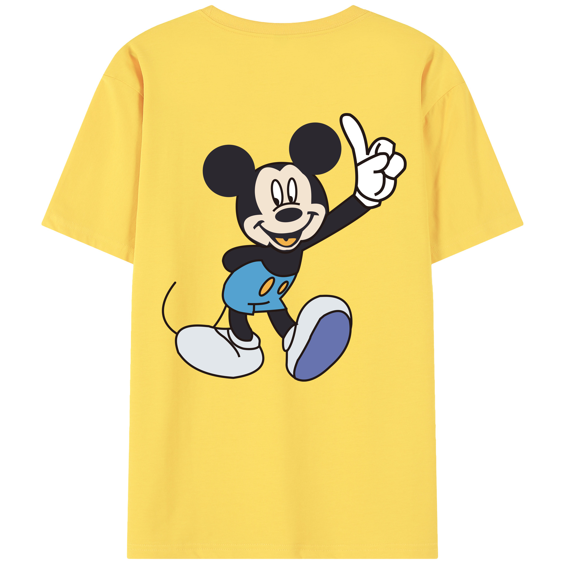 （画像用） ミッキーマウス Mickey Mouse 綿100％半袖Tシャツ（背面プリント）