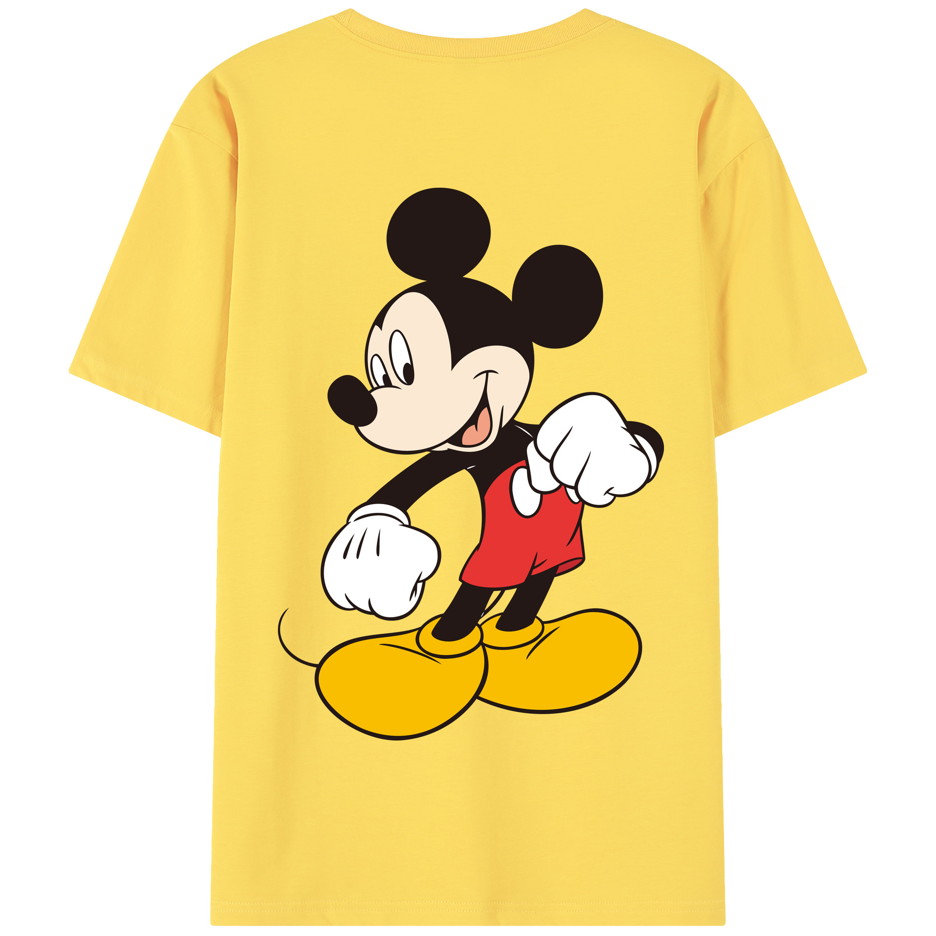 （画像用） ミッキーマウス Mickey Mouse 綿100％半袖Tシャツ（背面プリント）