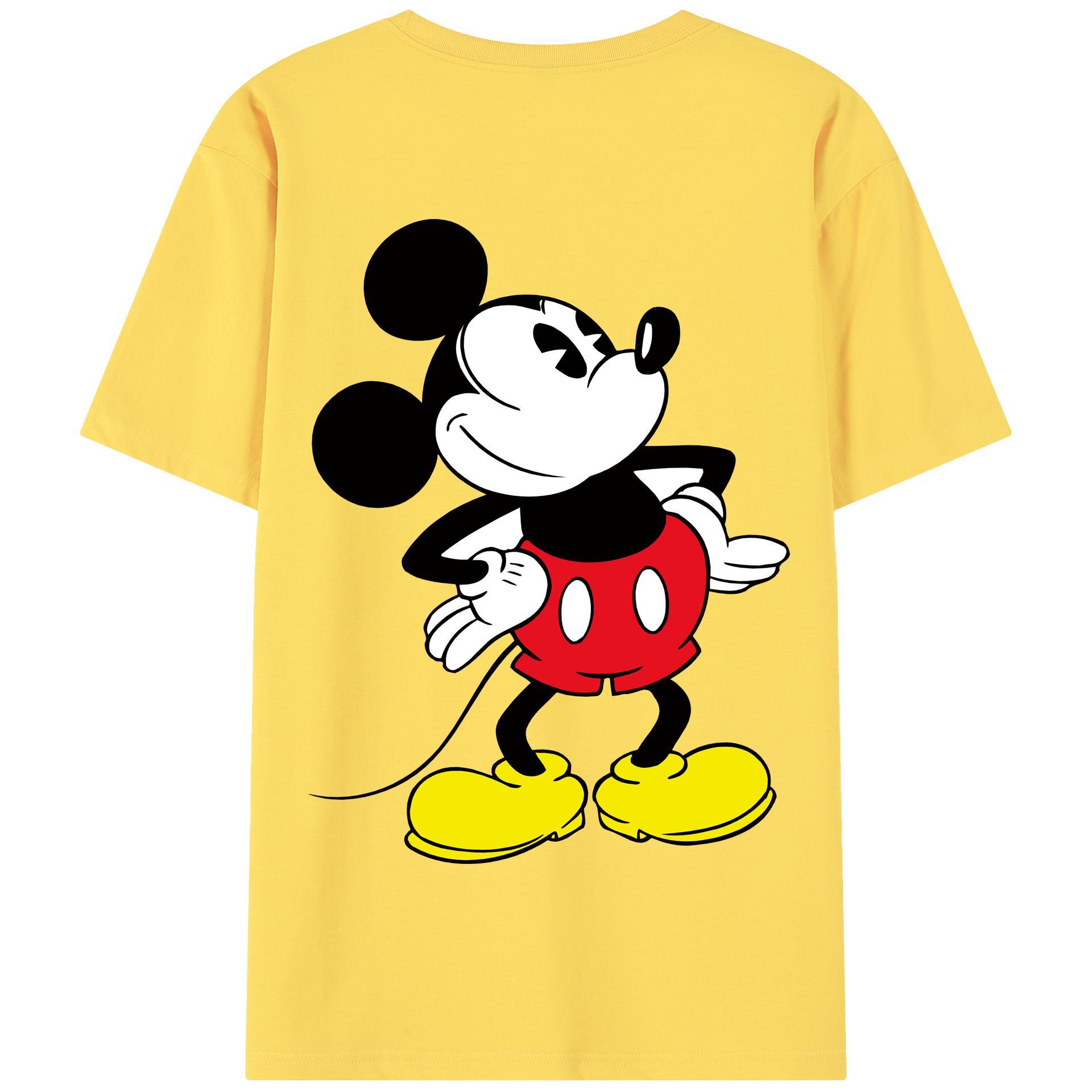 （画像用） ミッキーマウス Mickey Mouse 綿100％半袖Tシャツ（背面プリント）