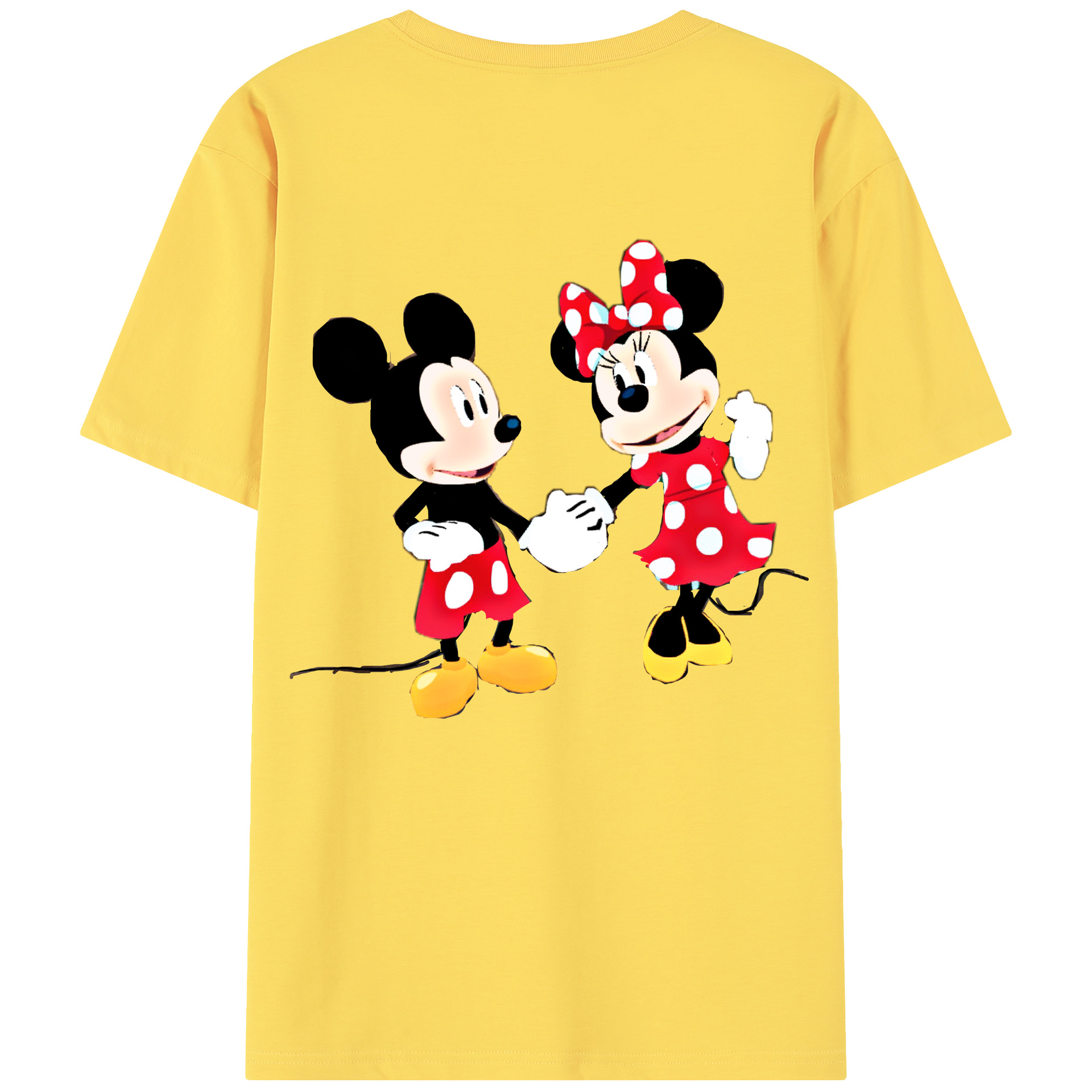 （画像用） ミッキーマウス Mickey Mouse 綿100％半袖Tシャツ（背面プリント）