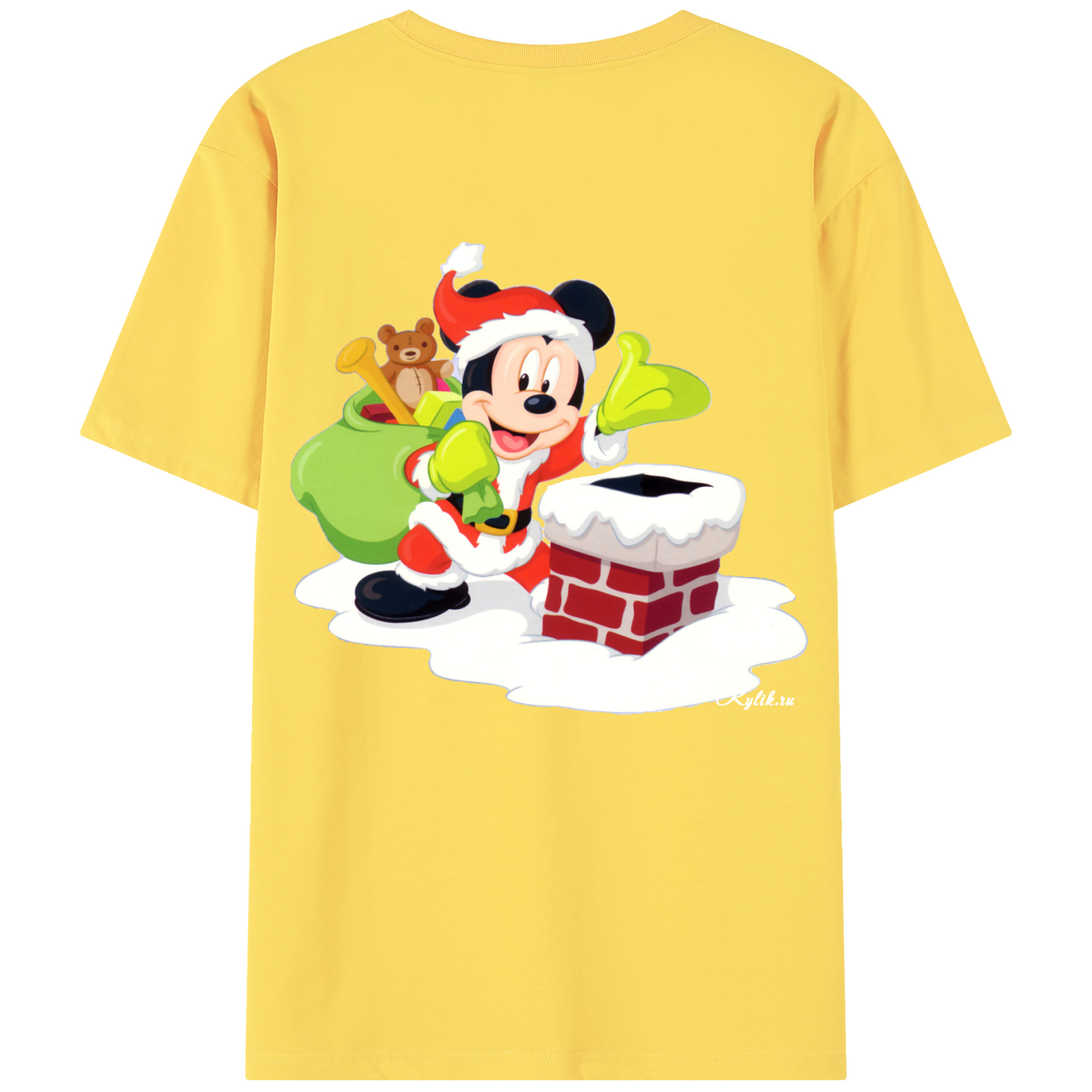 （画像用） ミッキーマウス Mickey Mouse 綿100％半袖Tシャツ（背面プリント）