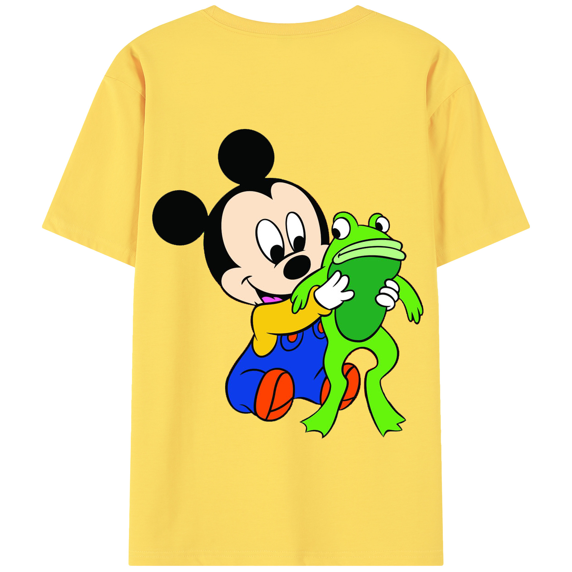 （画像用） ミッキーマウス Mickey Mouse 綿100％半袖Tシャツ（背面プリント）