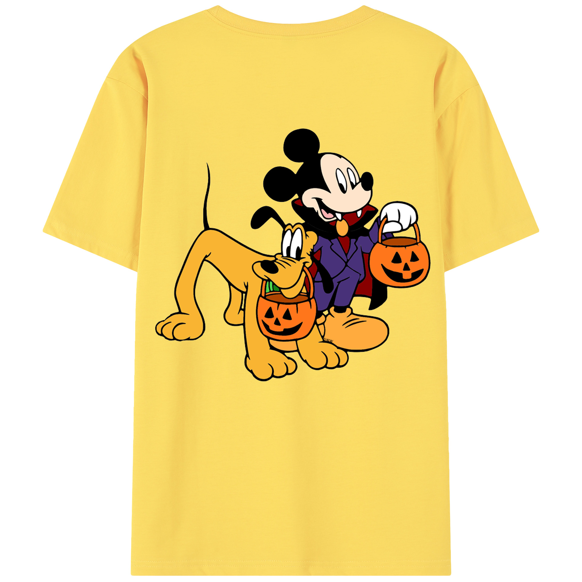 （画像用） ミッキーマウス Mickey Mouse 綿100％半袖Tシャツ（背面プリント）