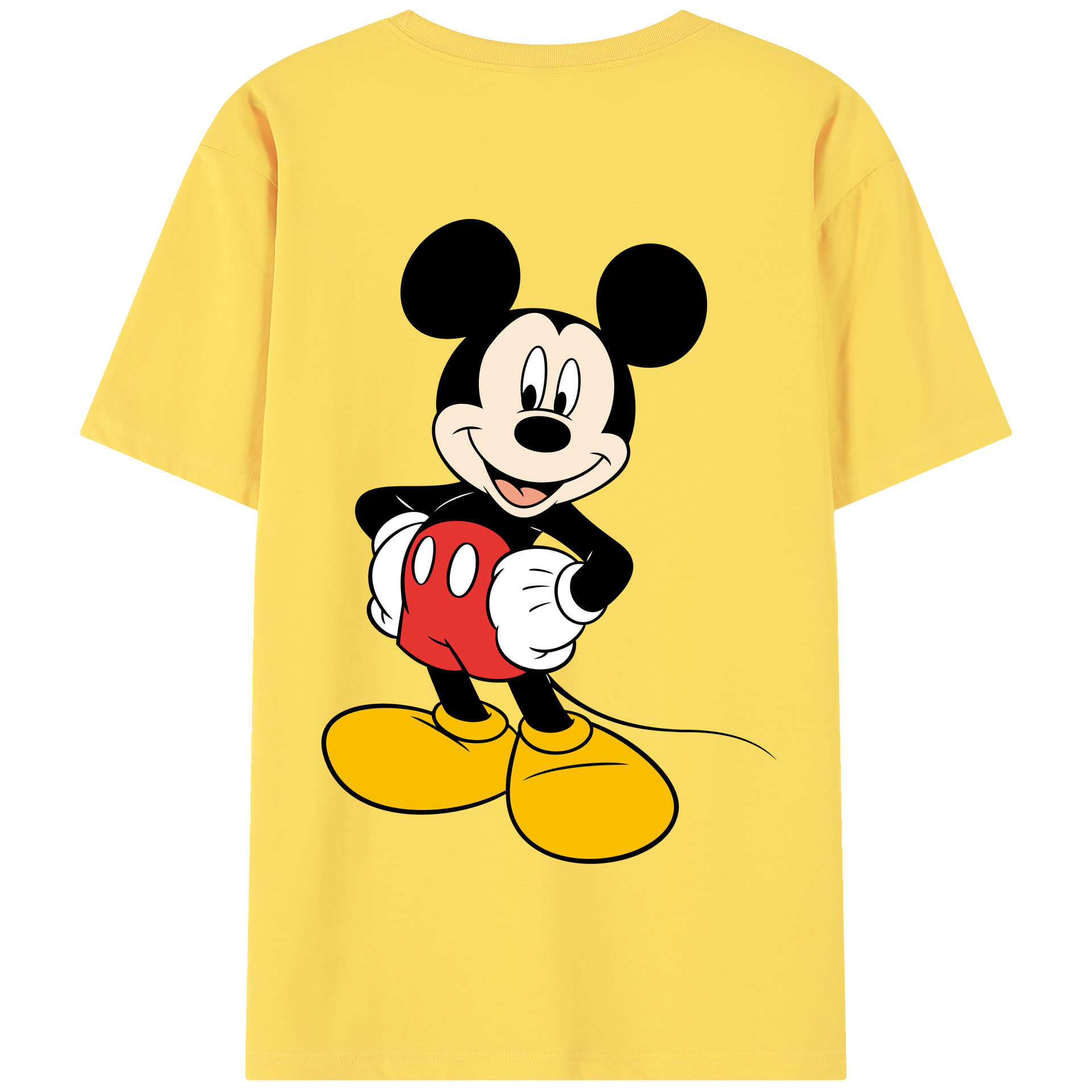 （画像用） ミッキーマウス Mickey Mouse 綿100％半袖Tシャツ（背面プリント）