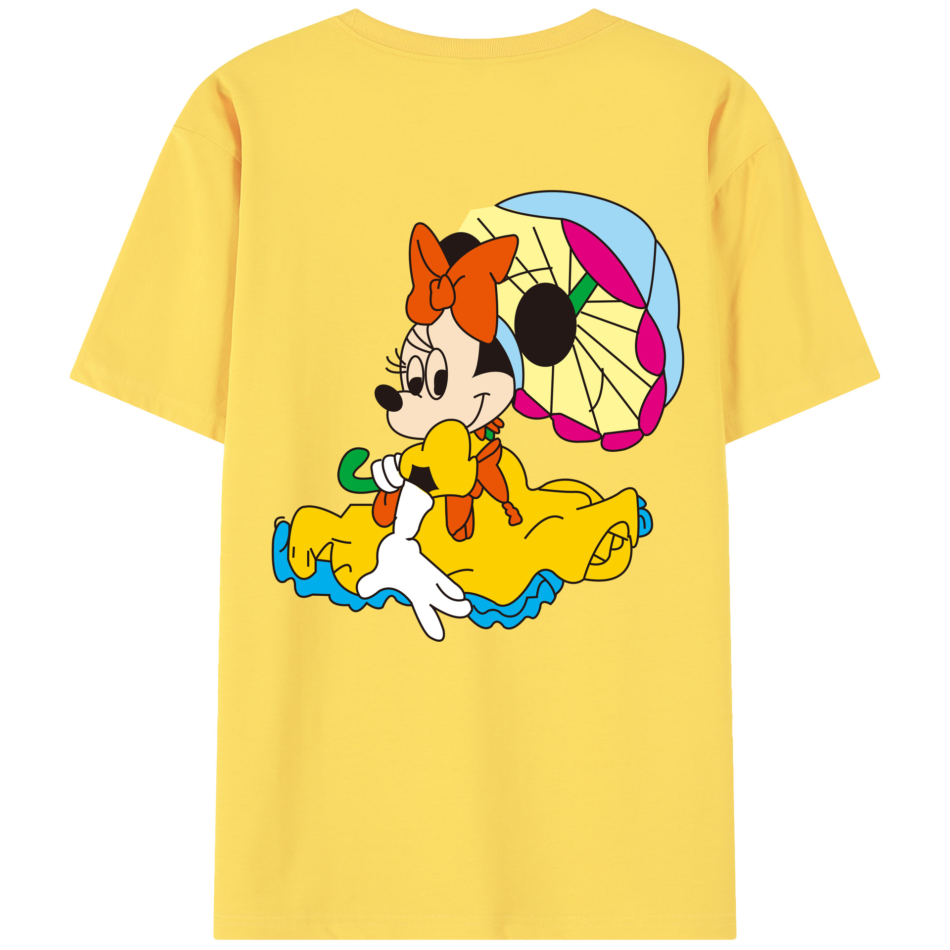 （画像用） ミッキーマウス Mickey Mouse 綿100％半袖Tシャツ（背面プリント）