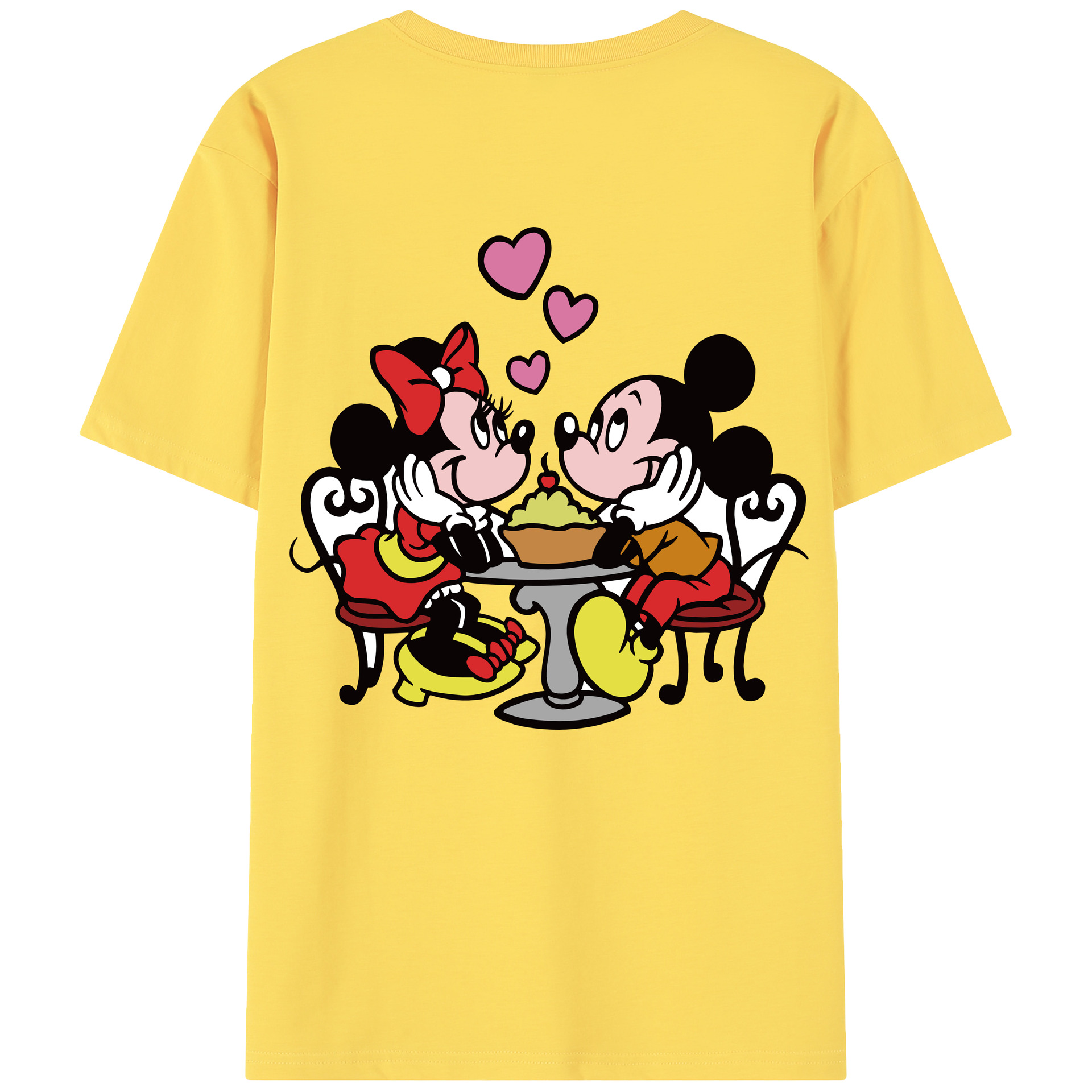 （画像用） ミッキーマウス Mickey Mouse 綿100％半袖Tシャツ（背面プリント）