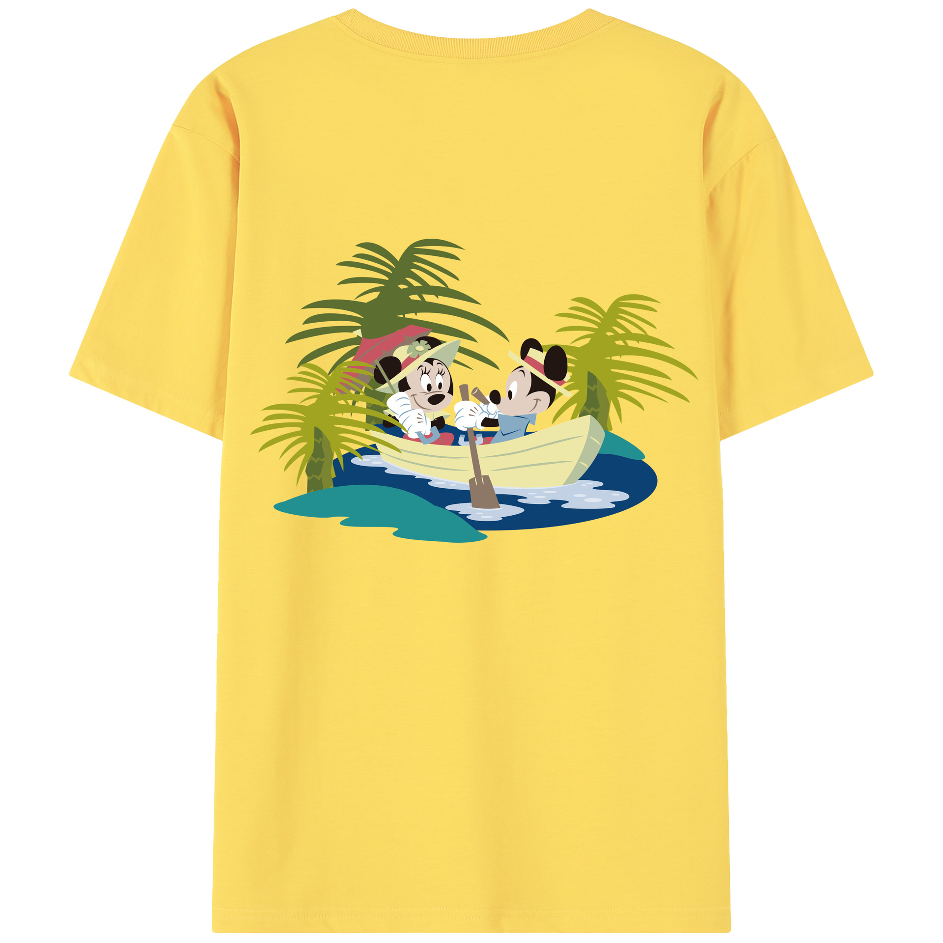 （画像用） ミッキーマウス Mickey Mouse 綿100％半袖Tシャツ（背面プリント）