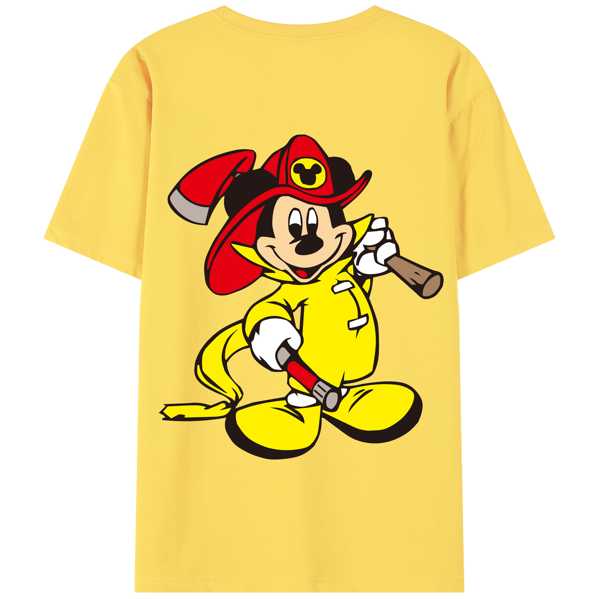 （画像用） ミッキーマウス Mickey Mouse 綿100％半袖Tシャツ（背面プリント）