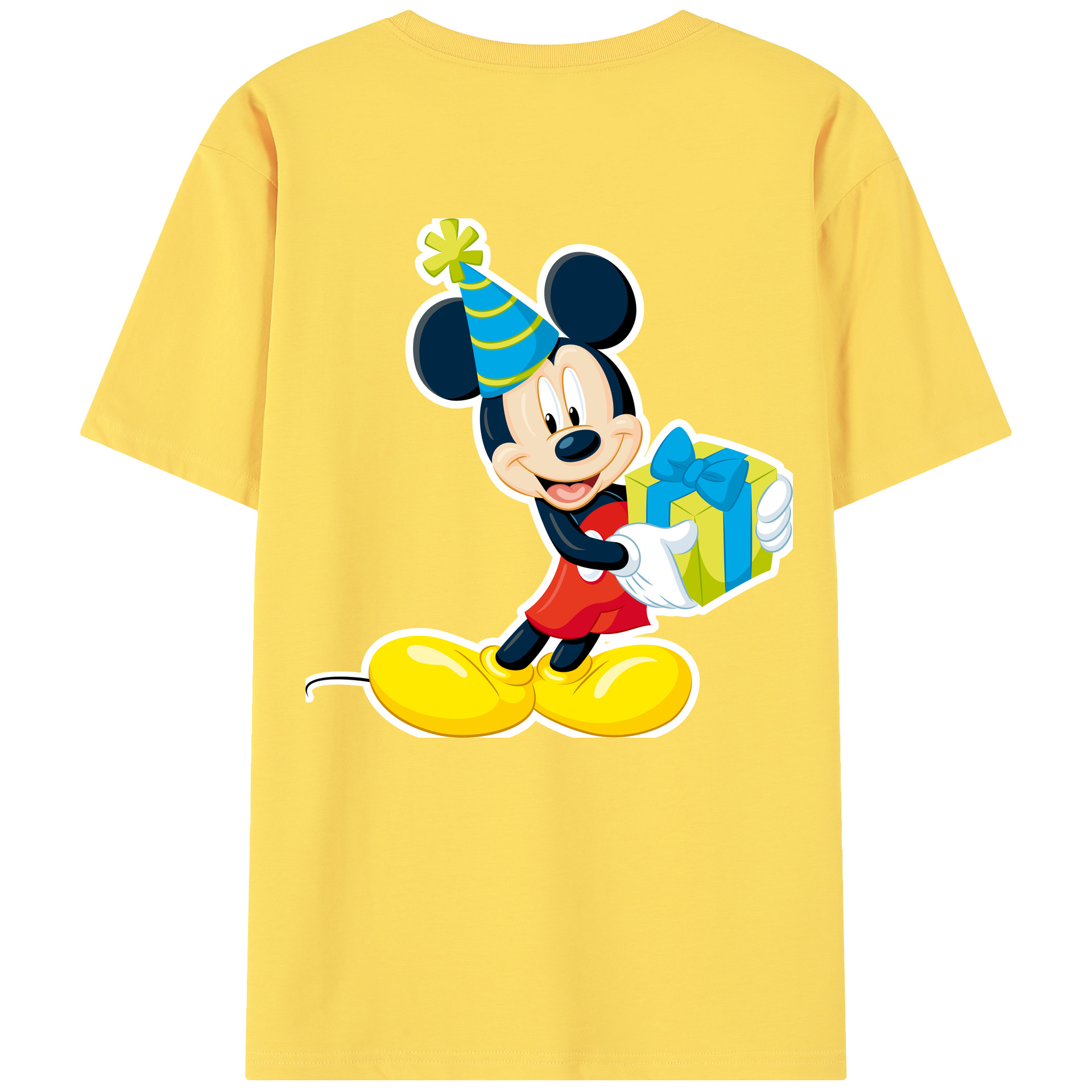 （画像用） ミッキーマウス Mickey Mouse 綿100％半袖Tシャツ（背面プリント）