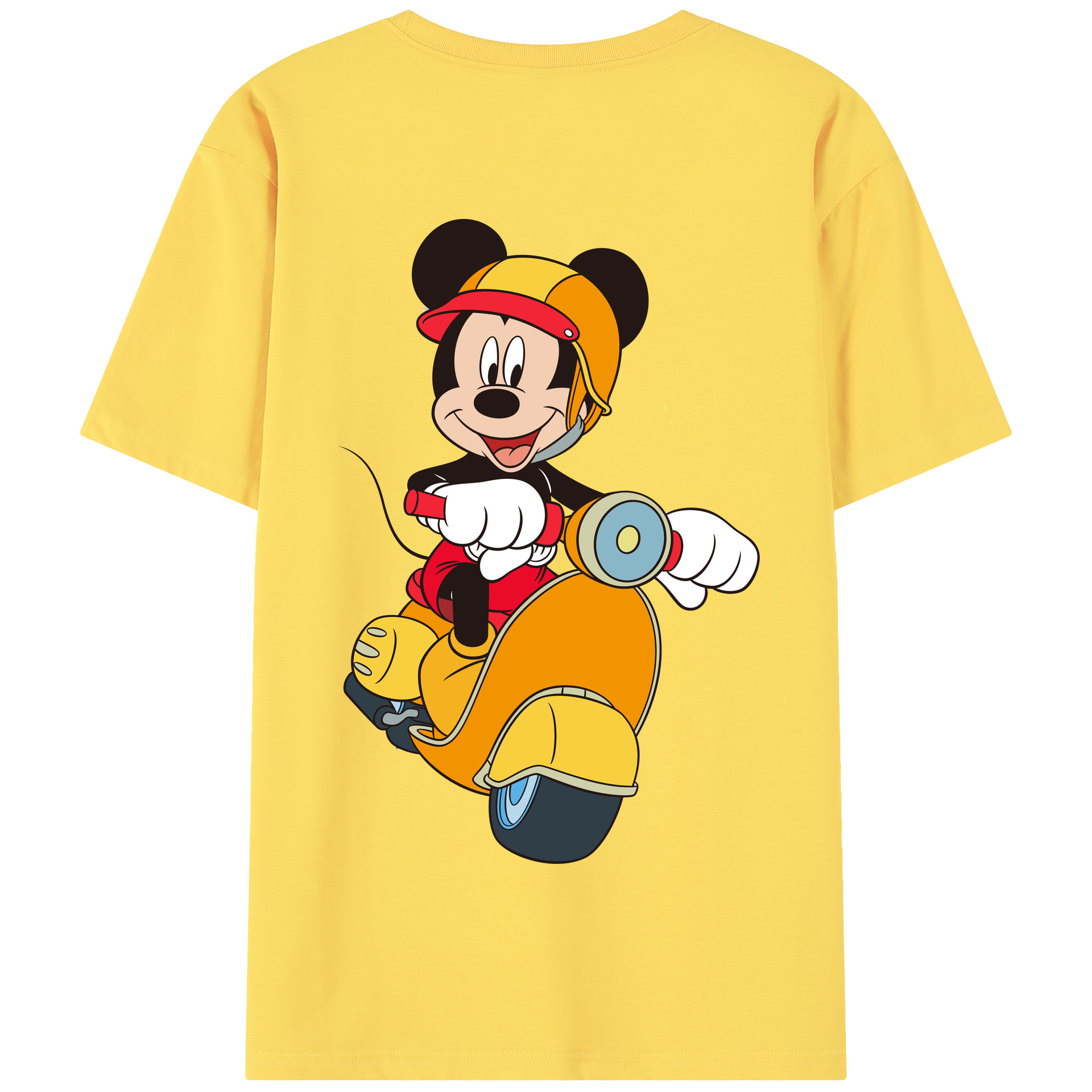 （画像用） ミッキーマウス Mickey Mouse 綿100％半袖Tシャツ（背面プリント）