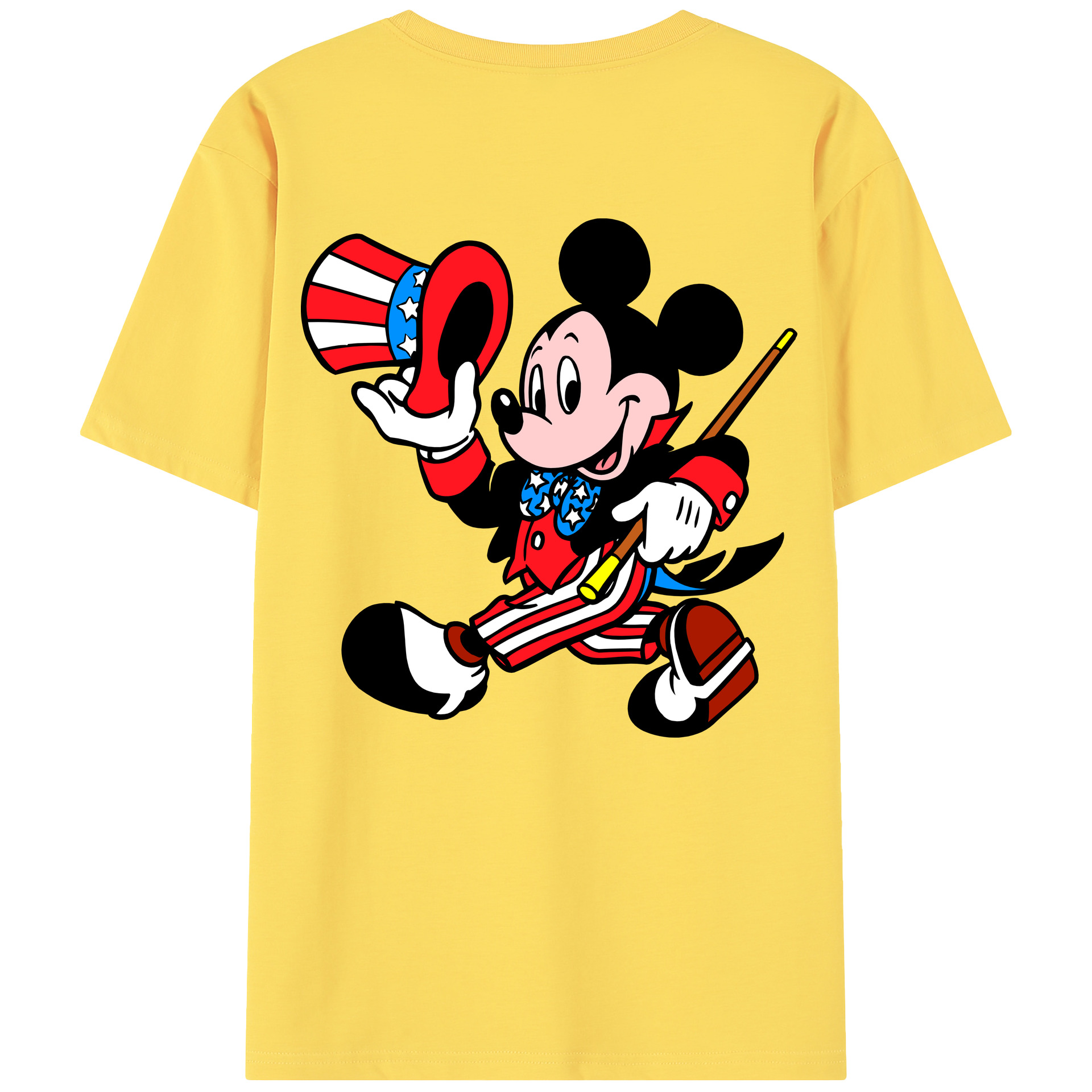 （画像用） ミッキーマウス Mickey Mouse 綿100％半袖Tシャツ（背面プリント）
