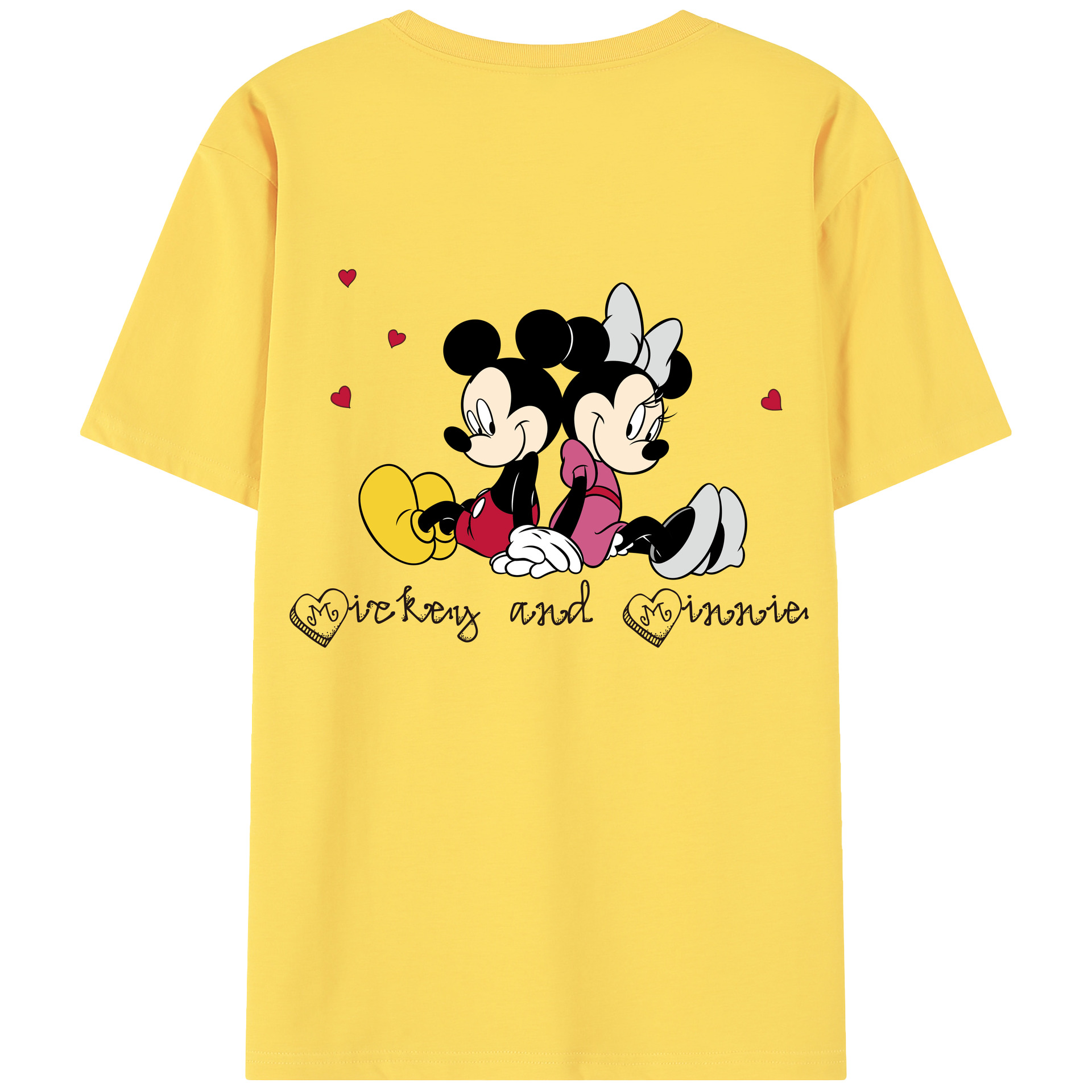 （画像用） ミッキーマウス Mickey Mouse 綿100％半袖Tシャツ（背面プリント）