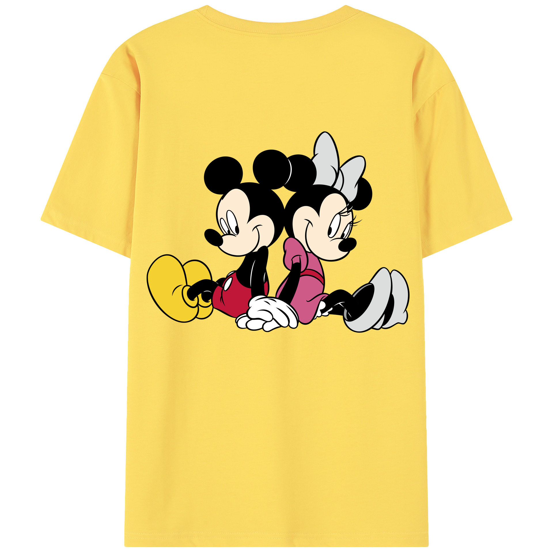 （画像用） ミッキーマウス Mickey Mouse 綿100％半袖Tシャツ（背面プリント）