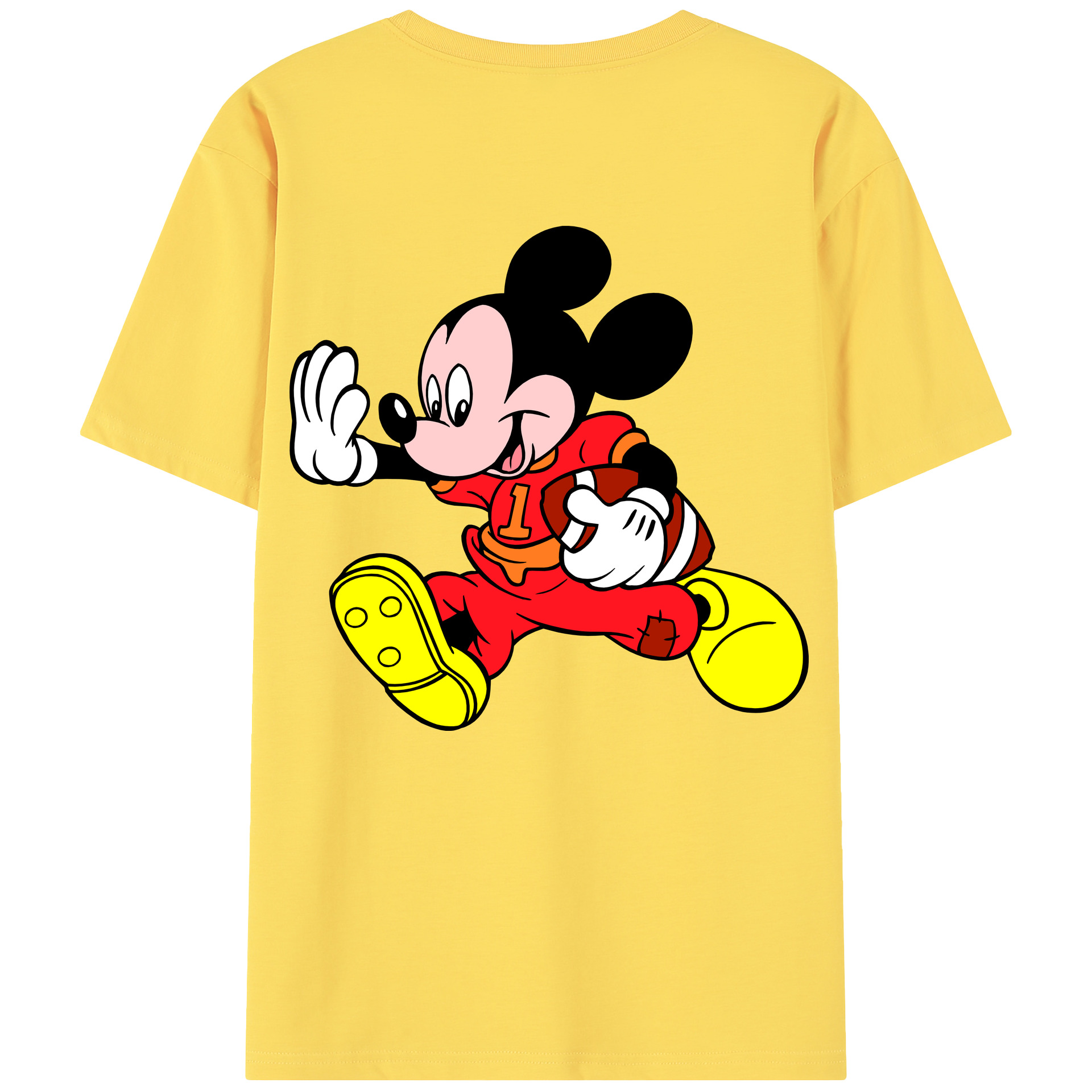 （画像用） ミッキーマウス Mickey Mouse 綿100％半袖Tシャツ（背面プリント）