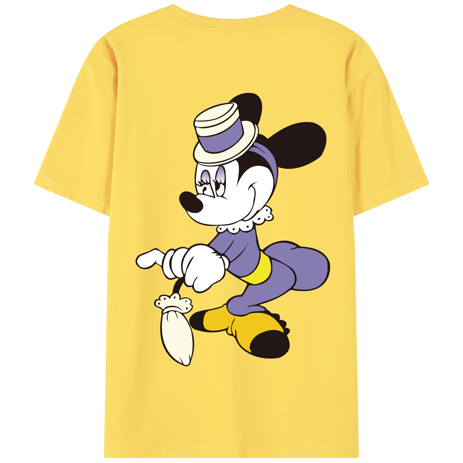 （画像用） ミッキーマウス Mickey Mouse 綿100％半袖Tシャツ（背面プリント）