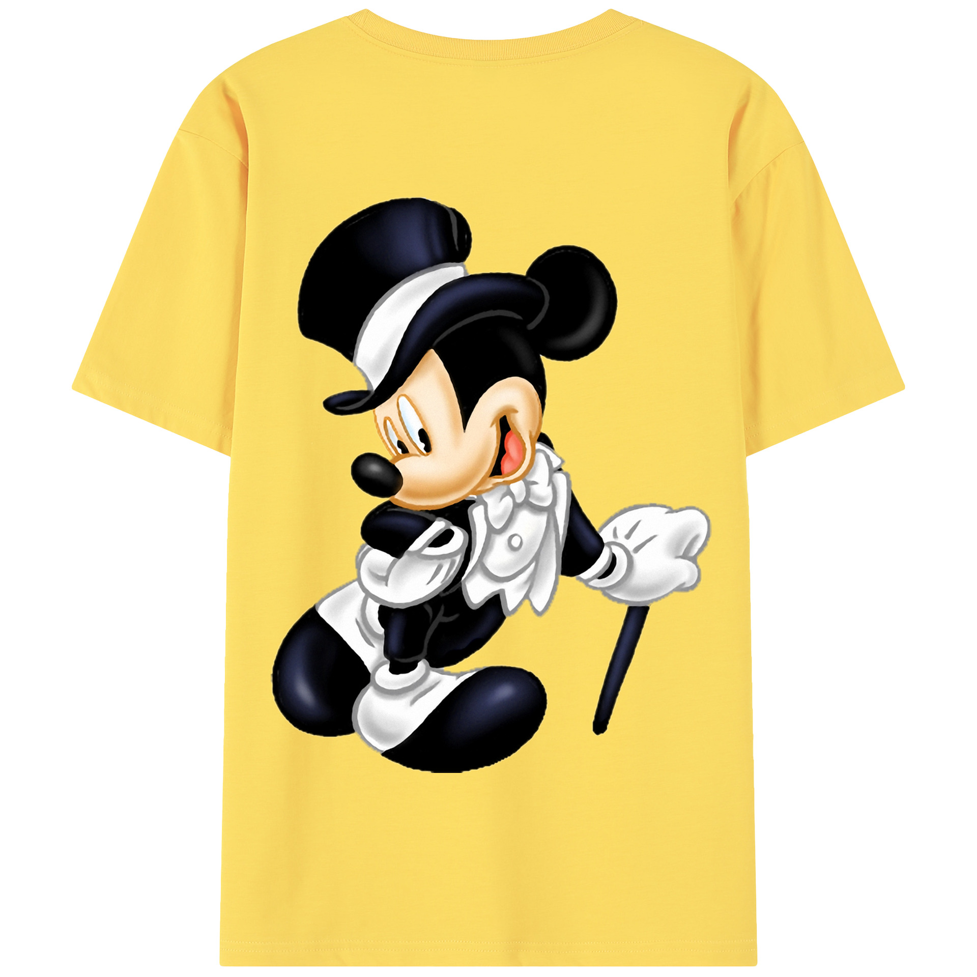 （画像用） ミッキーマウス Mickey Mouse 綿100％半袖Tシャツ（背面プリント）
