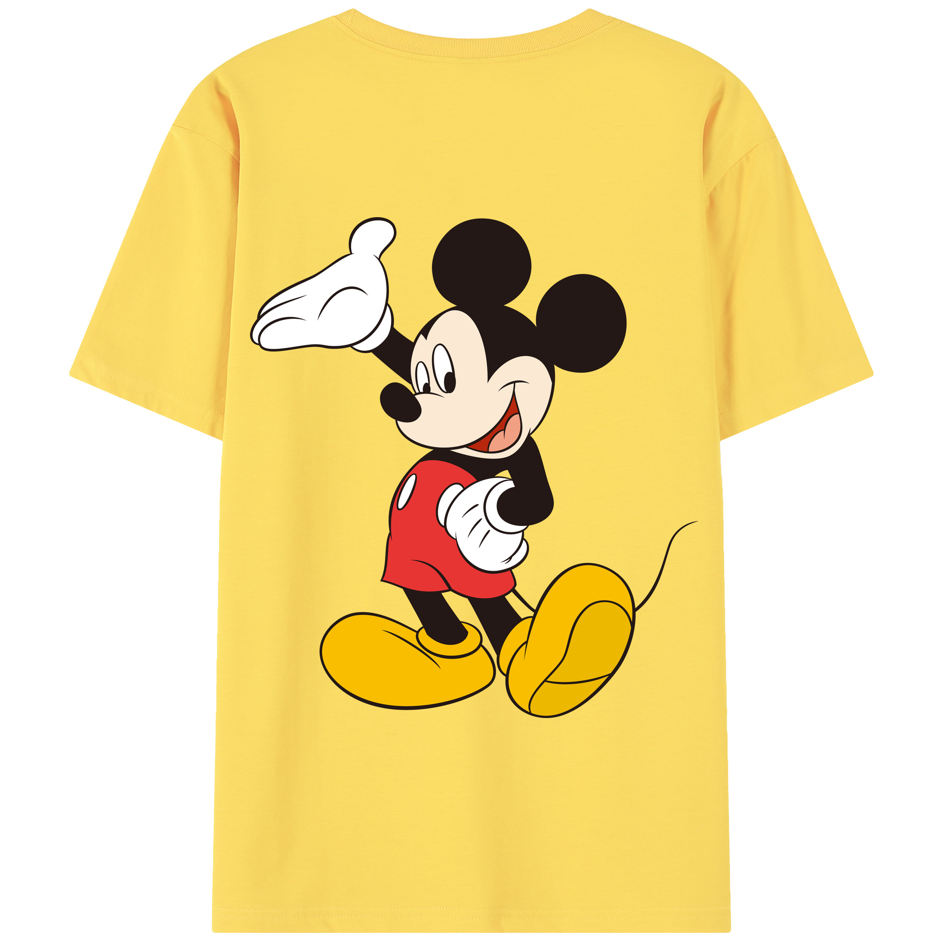 （画像用） ミッキーマウス Mickey Mouse 綿100％半袖Tシャツ（背面プリント）
