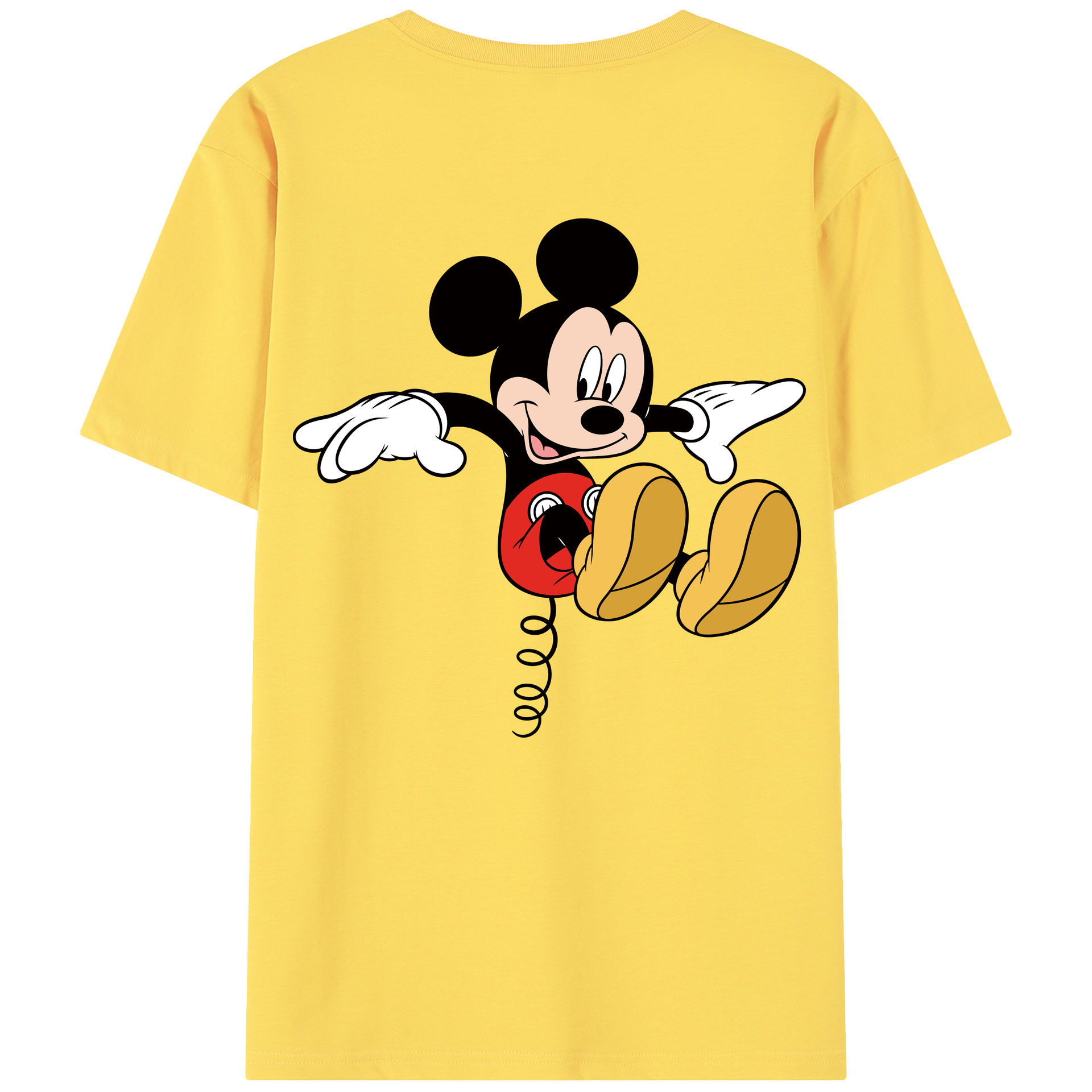 （画像用） ミッキーマウス Mickey Mouse 綿100％半袖Tシャツ（背面プリント）