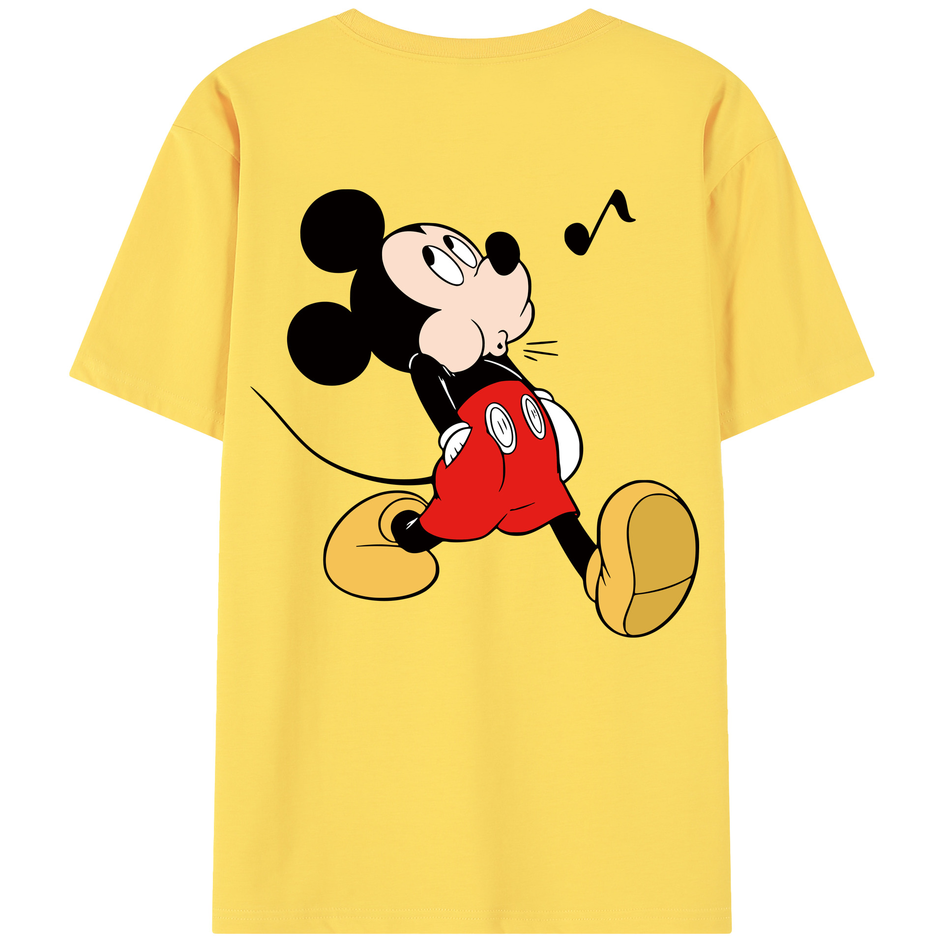 （画像用） ミッキーマウス Mickey Mouse 綿100％半袖Tシャツ（背面プリント）