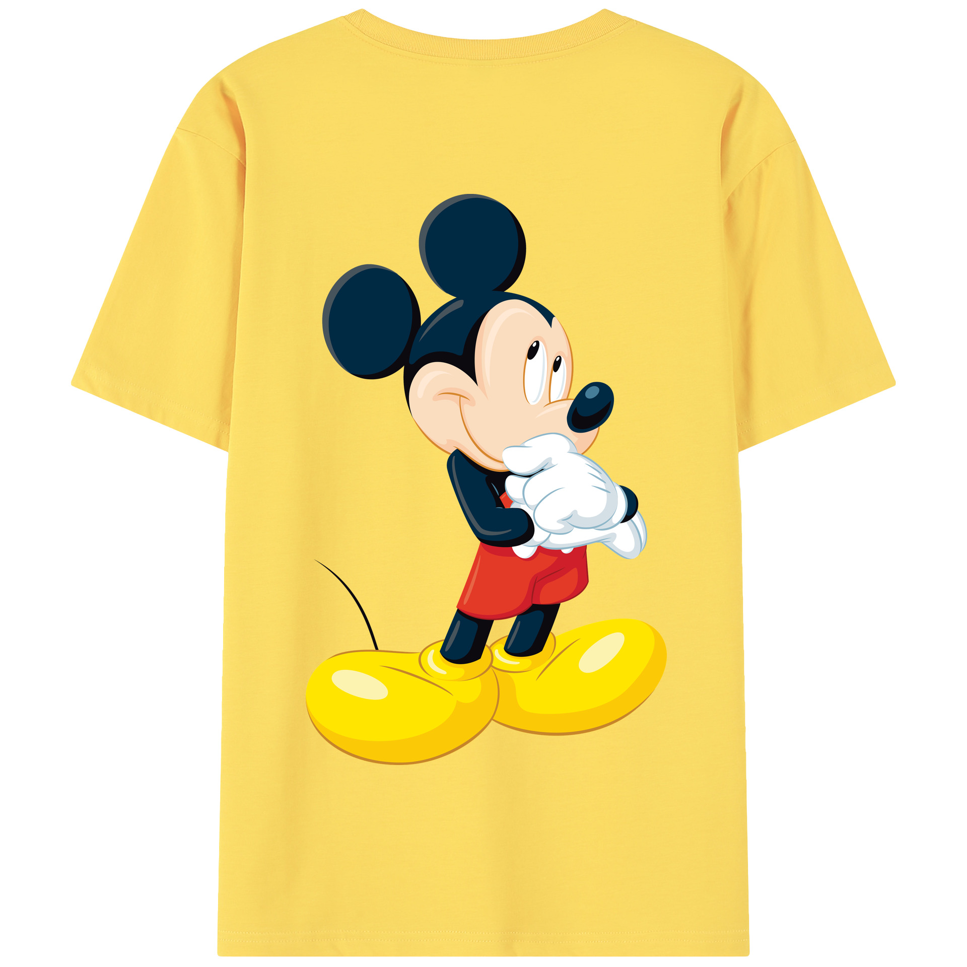 （画像用） ミッキーマウス Mickey Mouse 綿100％半袖Tシャツ（背面プリント）
