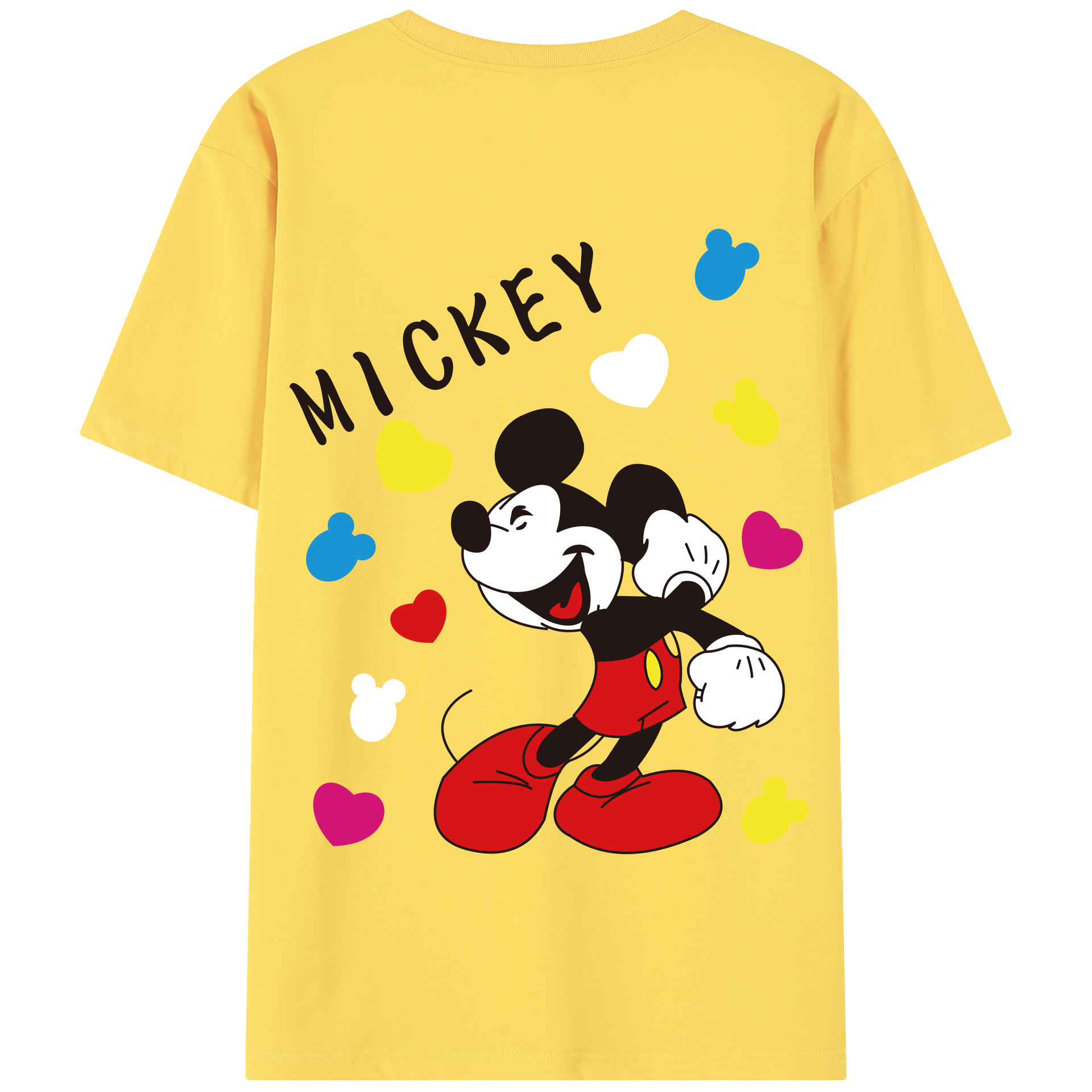 （画像用） ミッキーマウス Mickey Mouse 綿100％半袖Tシャツ（背面プリント）