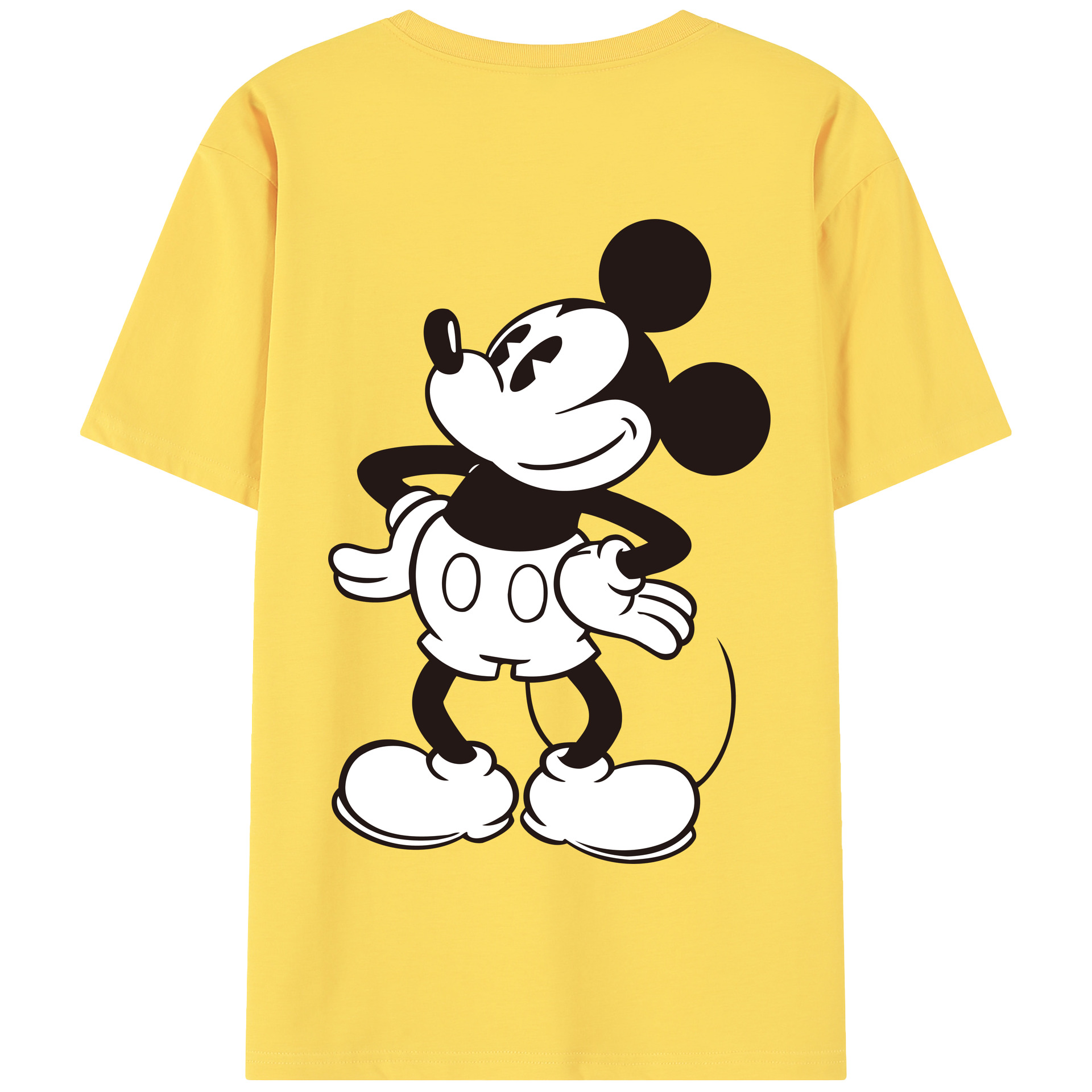 （画像用） ミッキーマウス Mickey Mouse 綿100％半袖Tシャツ（背面プリント）