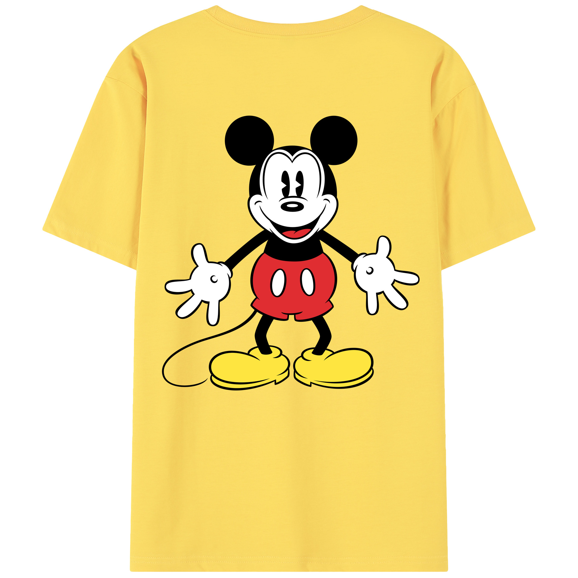 （画像用） ミッキーマウス Mickey Mouse 綿100％半袖Tシャツ（背面プリント）
