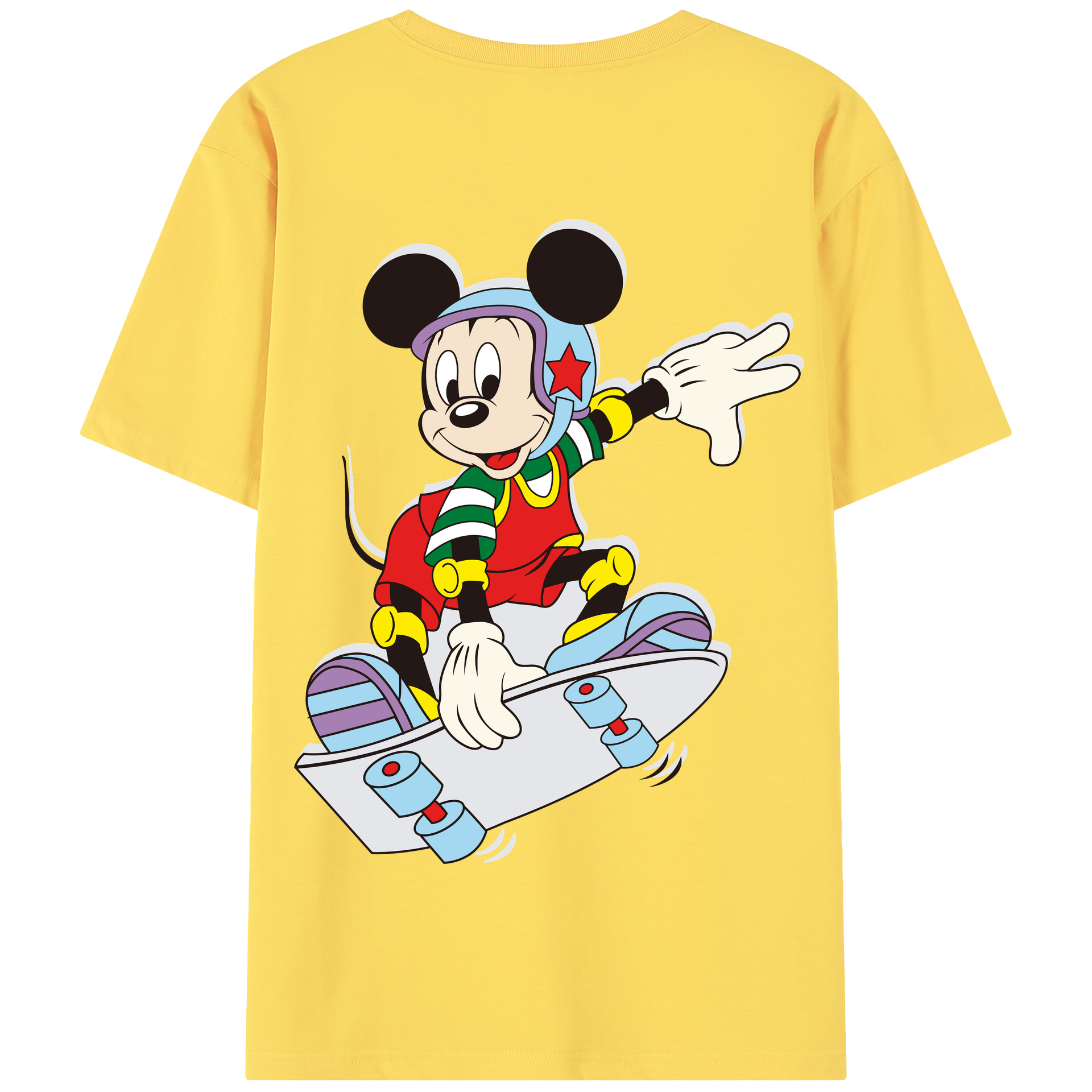 （画像用） ミッキーマウス Mickey Mouse 綿100％半袖Tシャツ（背面プリント）