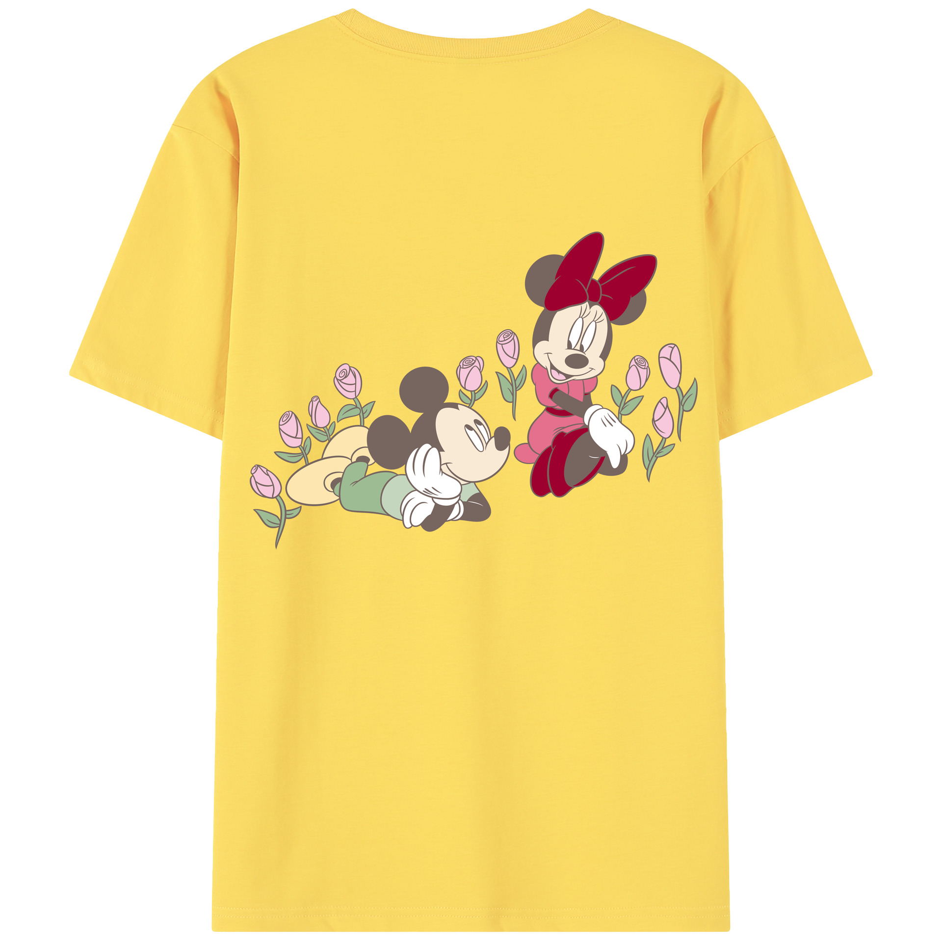 （画像用） ミッキーマウス Mickey Mouse 綿100％半袖Tシャツ（背面プリント）