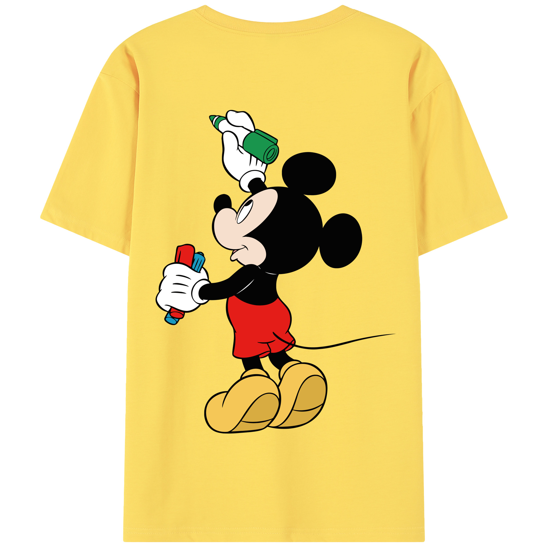 （画像用） ミッキーマウス Mickey Mouse 綿100％半袖Tシャツ（背面プリント）