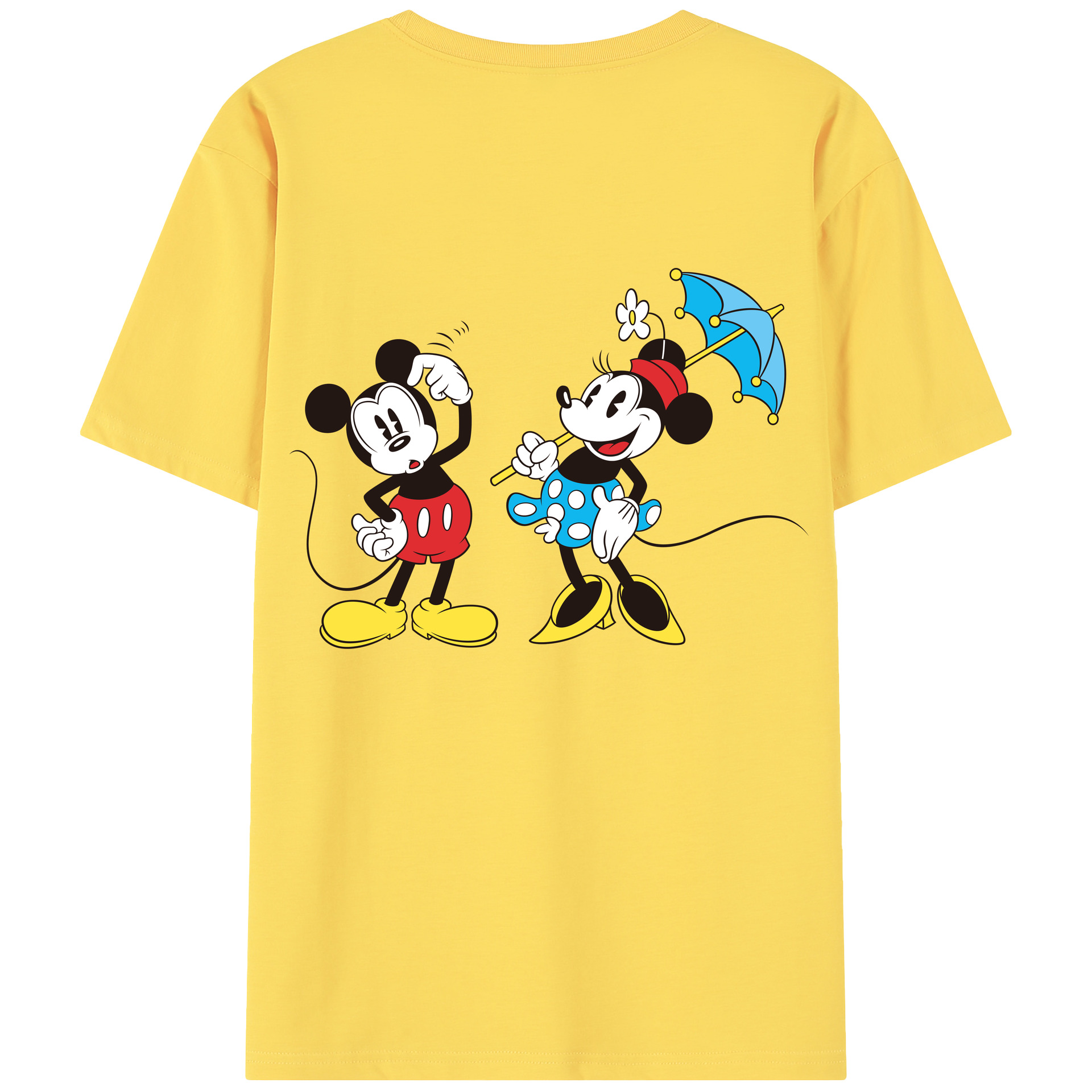 （画像用） ミッキーマウス Mickey Mouse 綿100％半袖Tシャツ（背面プリント）