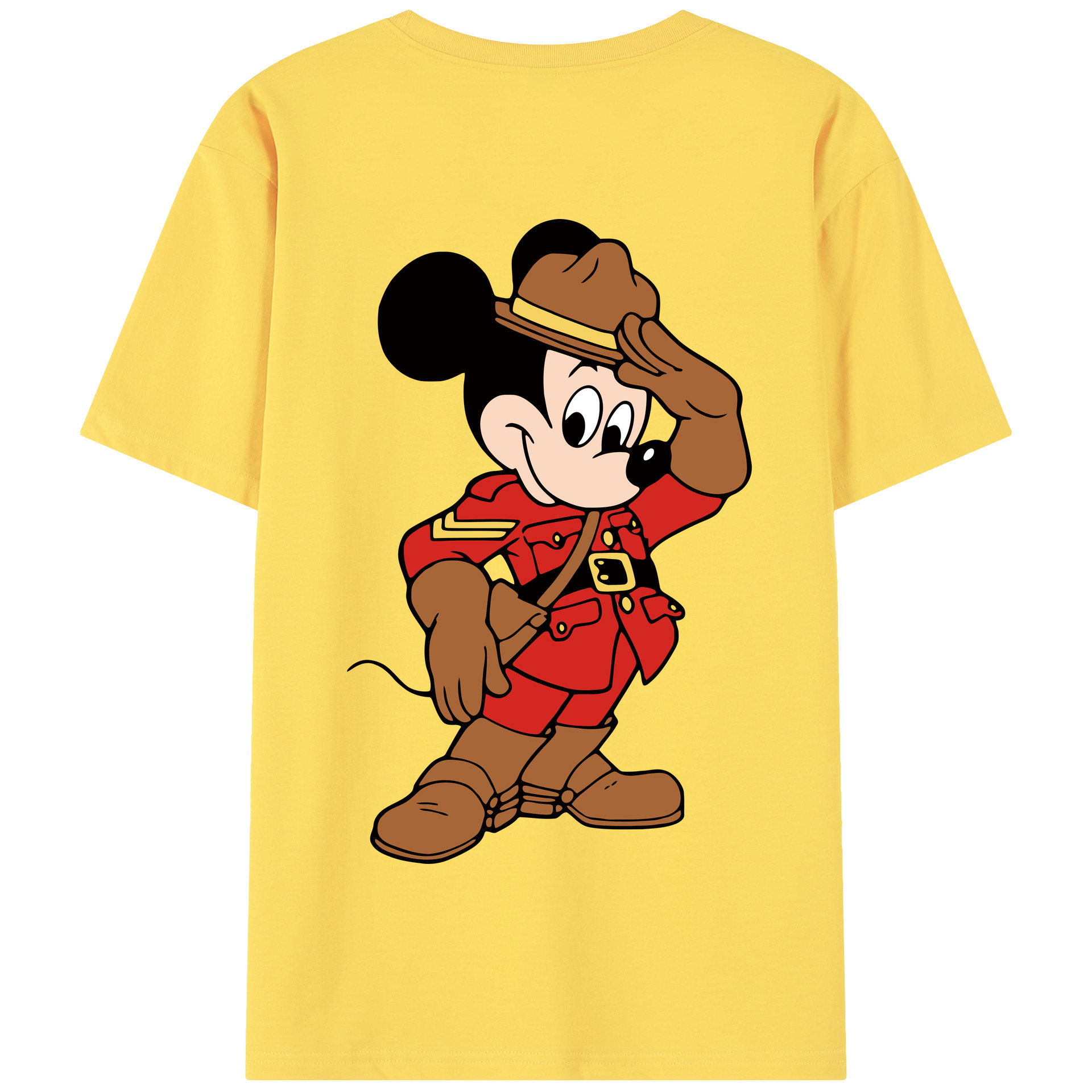 （画像用） ミッキーマウス Mickey Mouse 綿100％半袖Tシャツ（背面プリント）