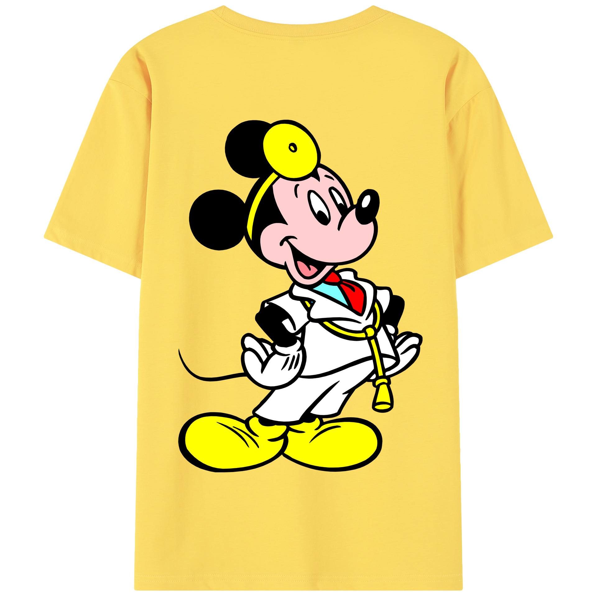 （画像用） ミッキーマウス Mickey Mouse 綿100％半袖Tシャツ（背面プリント）