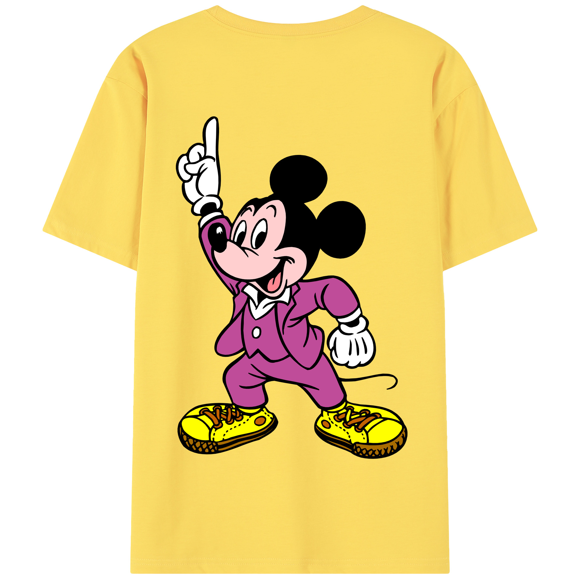 （画像用） ミッキーマウス Mickey Mouse 綿100％半袖Tシャツ（背面プリント）