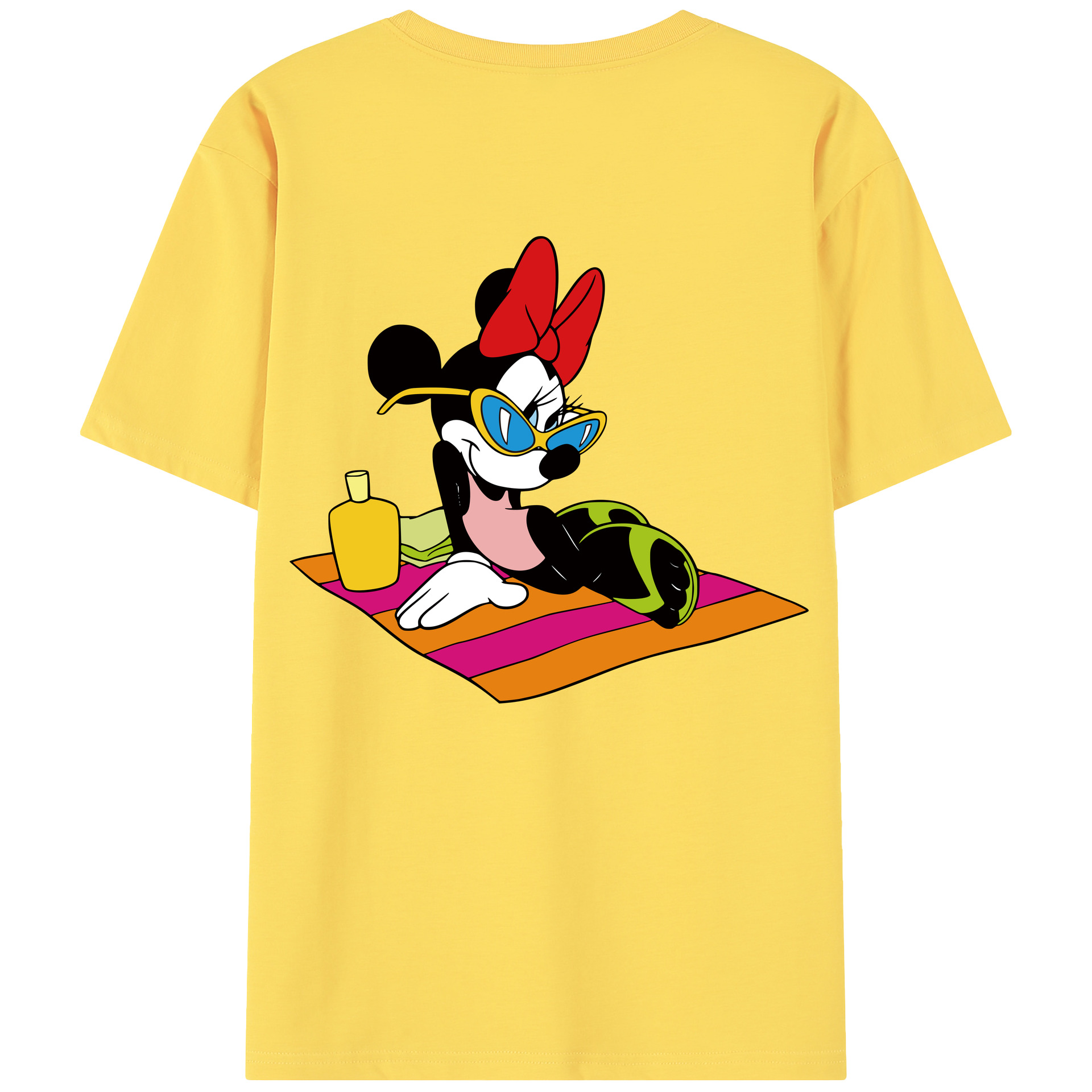 （画像用） ミッキーマウス Mickey Mouse 綿100％半袖Tシャツ（背面プリント）